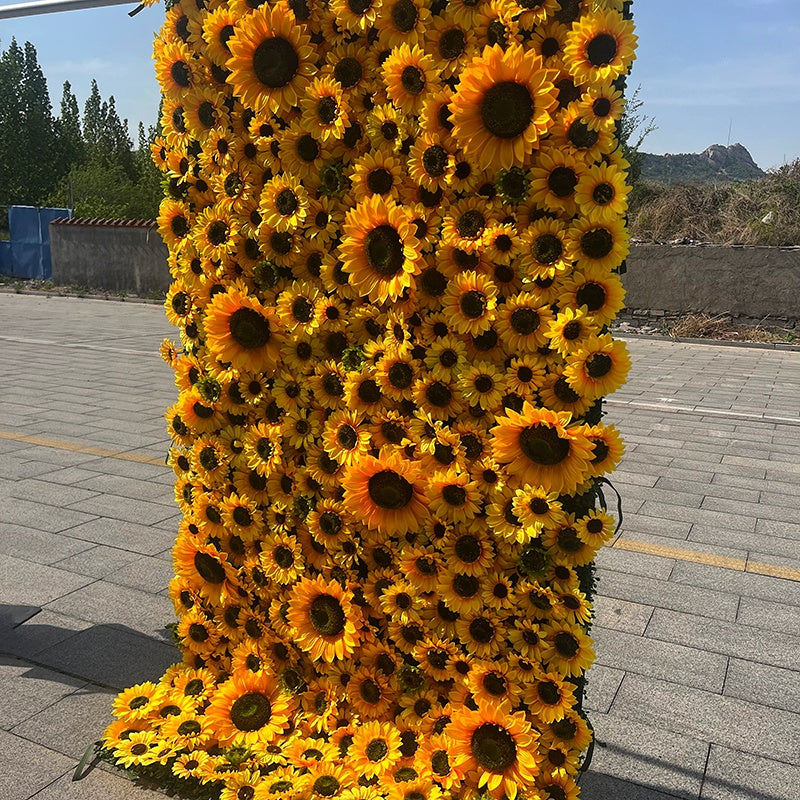 Summer Sunflower Floral Wall Backdrop For Event Party Decor ABFW-090