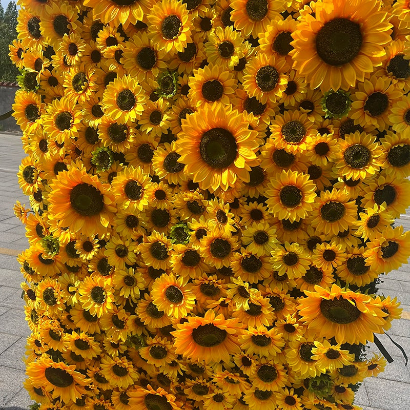 Summer Sunflower Floral Wall Backdrop For Event Party Decor ABFW-090
