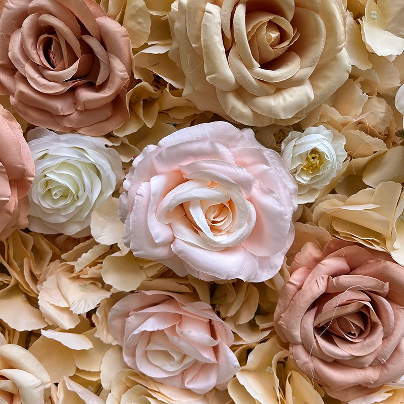 8ft Champagne Rose Wedding Flower Wall Backdrop For Event Party Decor ABFW-093