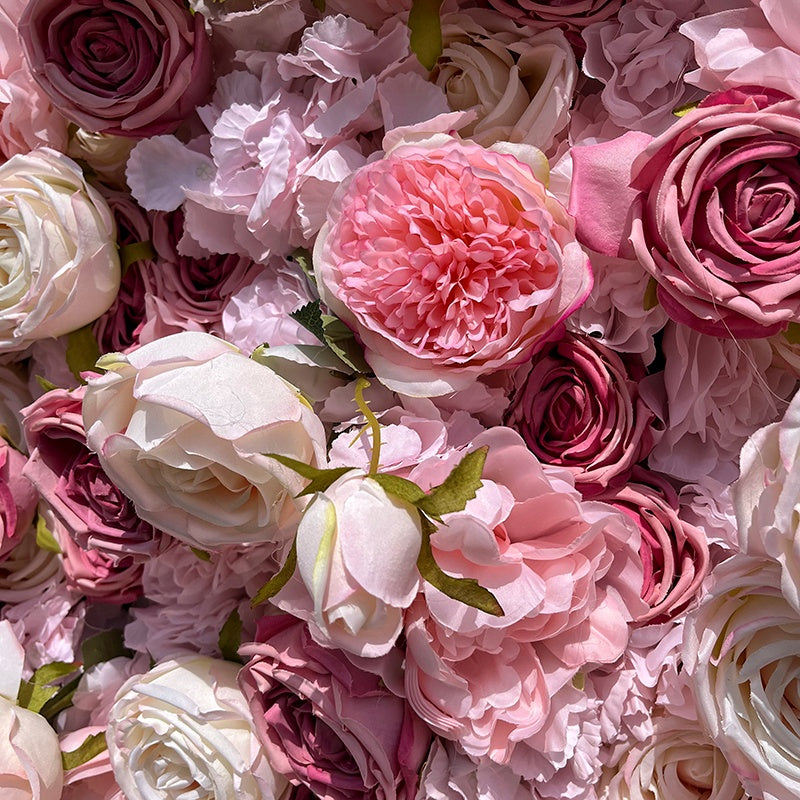 Two-Tone Pink & Blue Floral Wall for Outdoor Wedding Birthday Decor ABFW-099