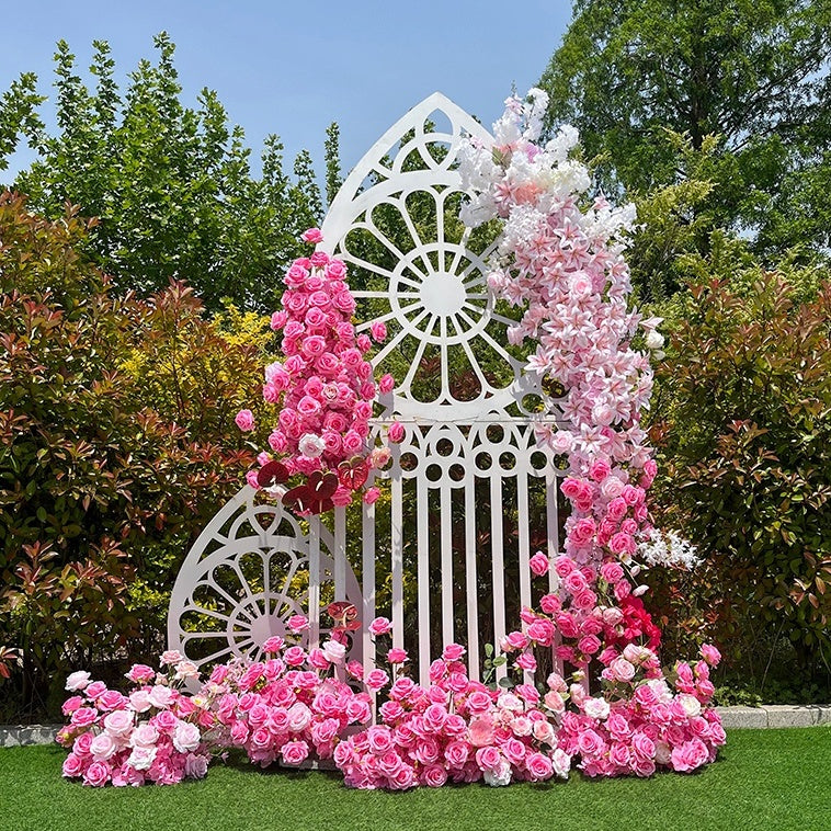 Pink Floor Rose Ground and Hanging Floral for Wedding Ceremony ABGF-048