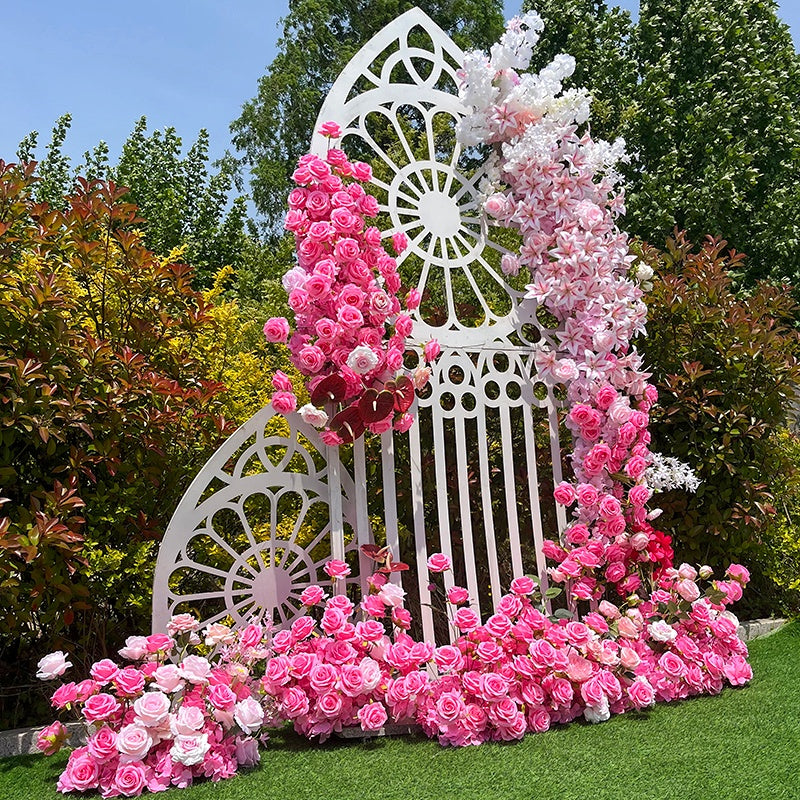 Pink Floor Rose Ground and Hanging Floral for Wedding Ceremony ABGF-048