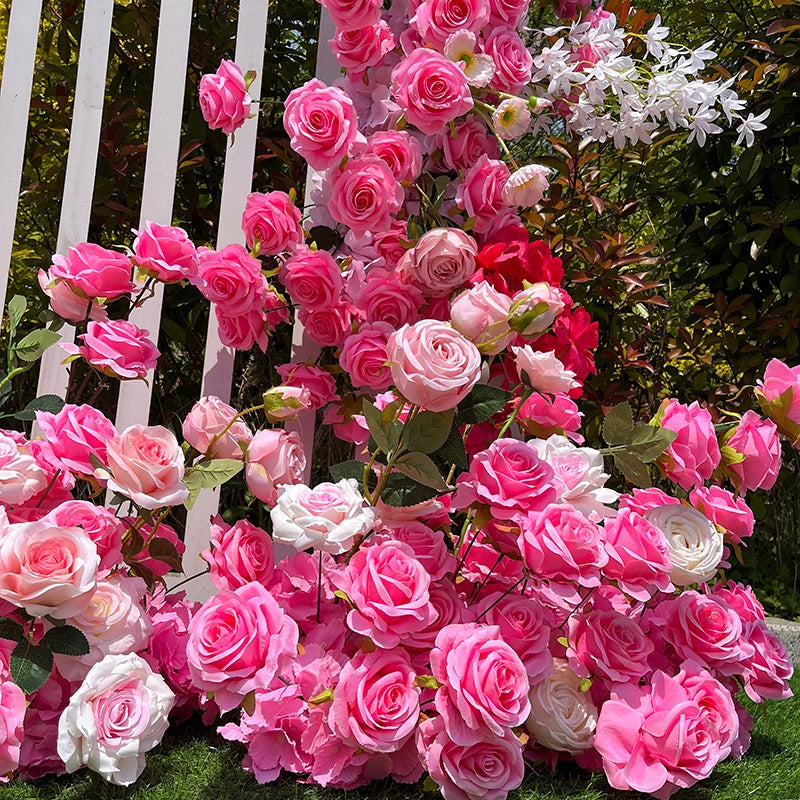 Pink Floor Rose Ground and Hanging Floral for Wedding Ceremony ABGF-048