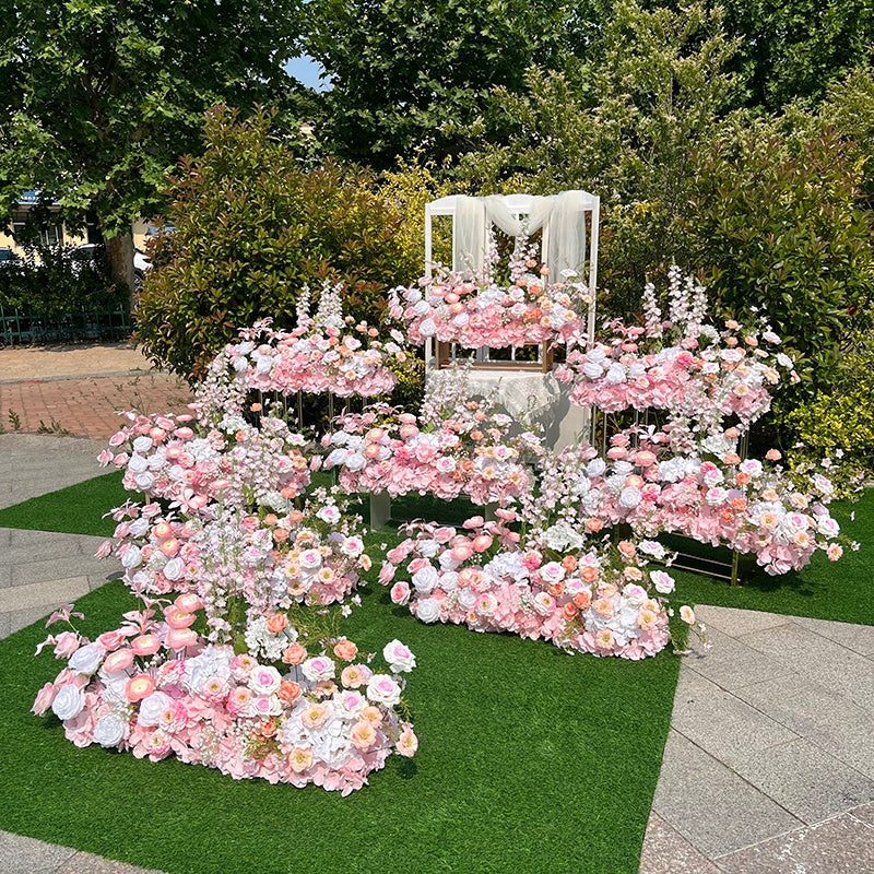 Pink Artificial Flower Wedding Decor Flower Arrangement Floor Flower ABGF-051