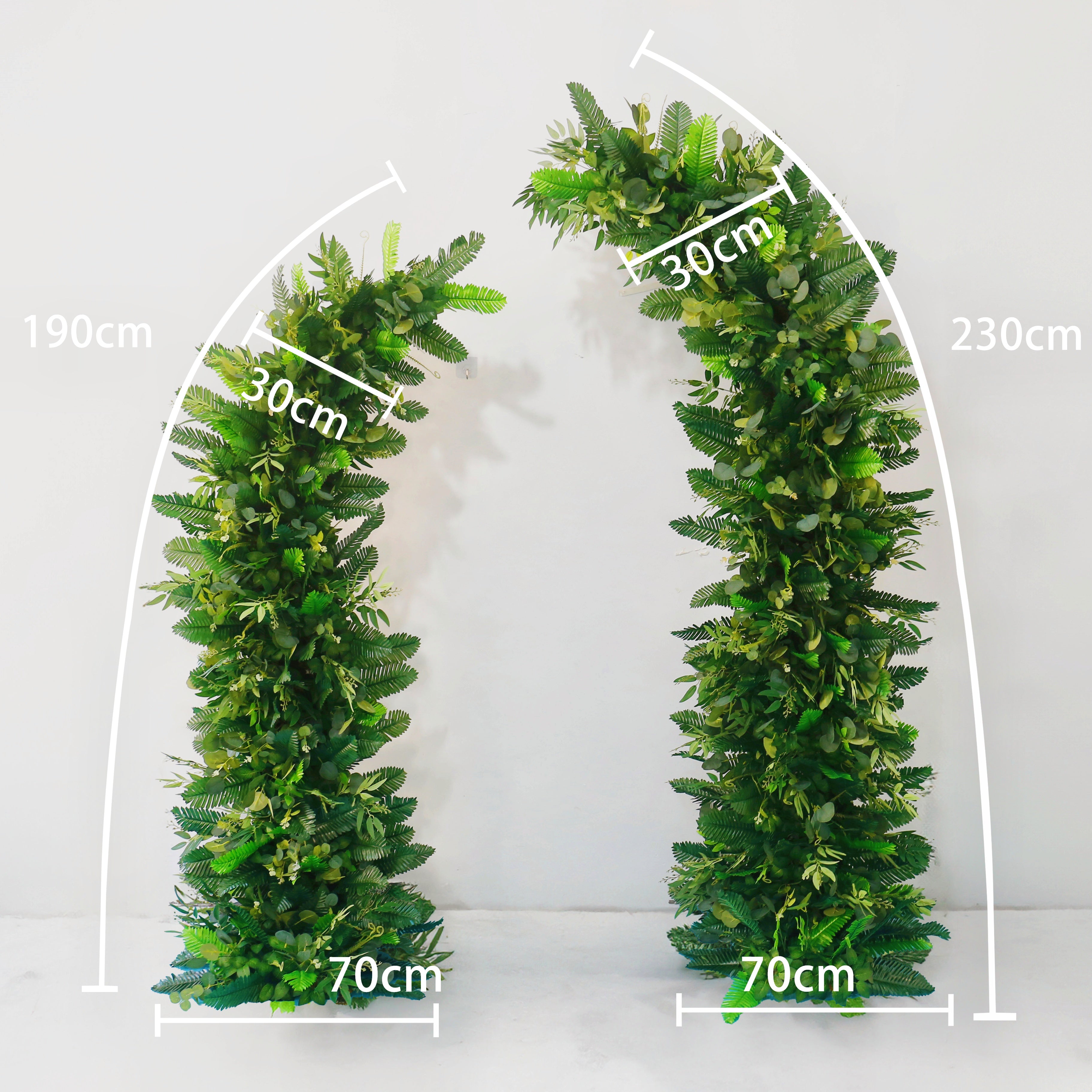 Green Jungle Fabric Artificial Horn-Shaped Flower Wall Outdoor Decor ACAW-0001