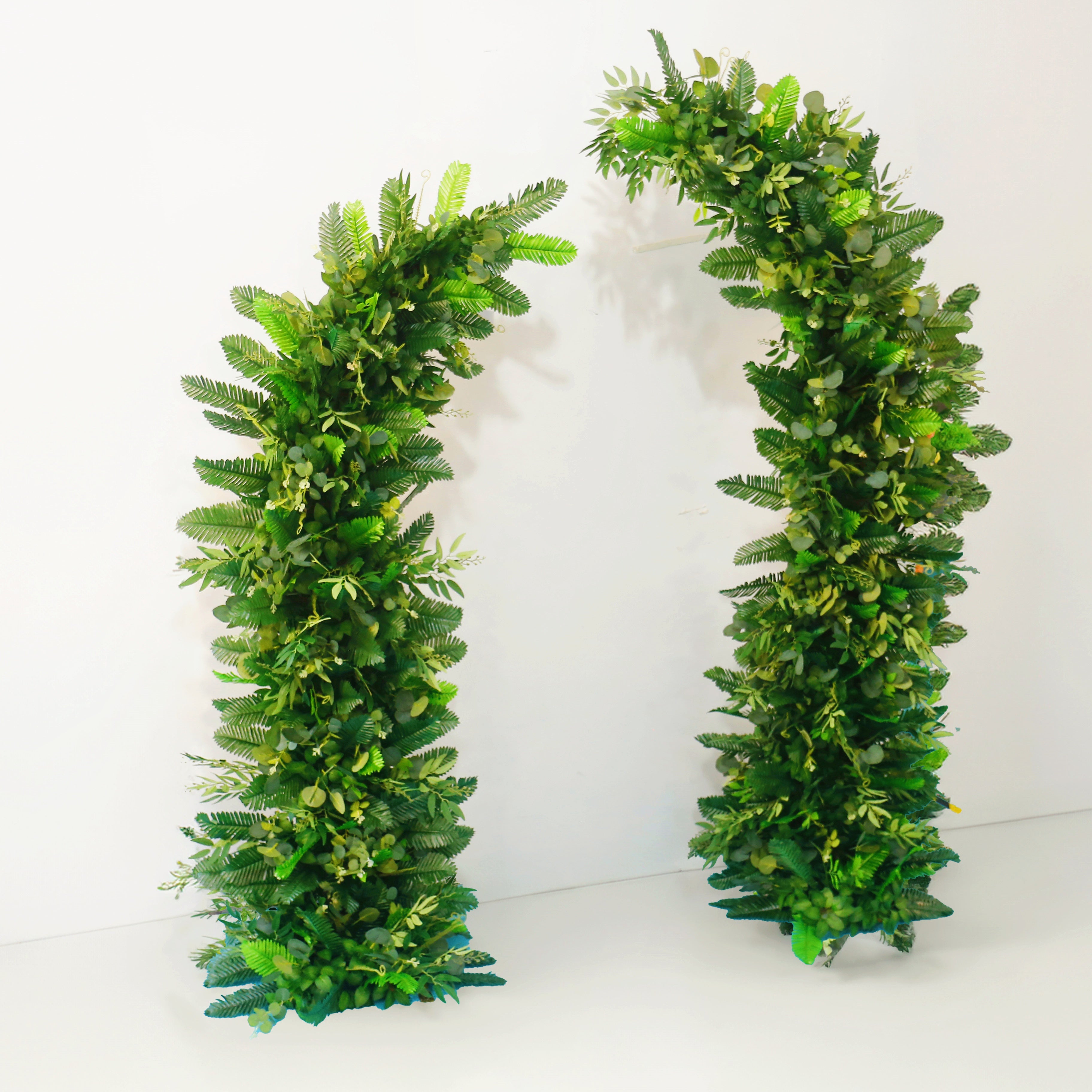 Green Jungle Fabric Artificial Horn-Shaped Flower Wall Outdoor Decor ACAW-0001