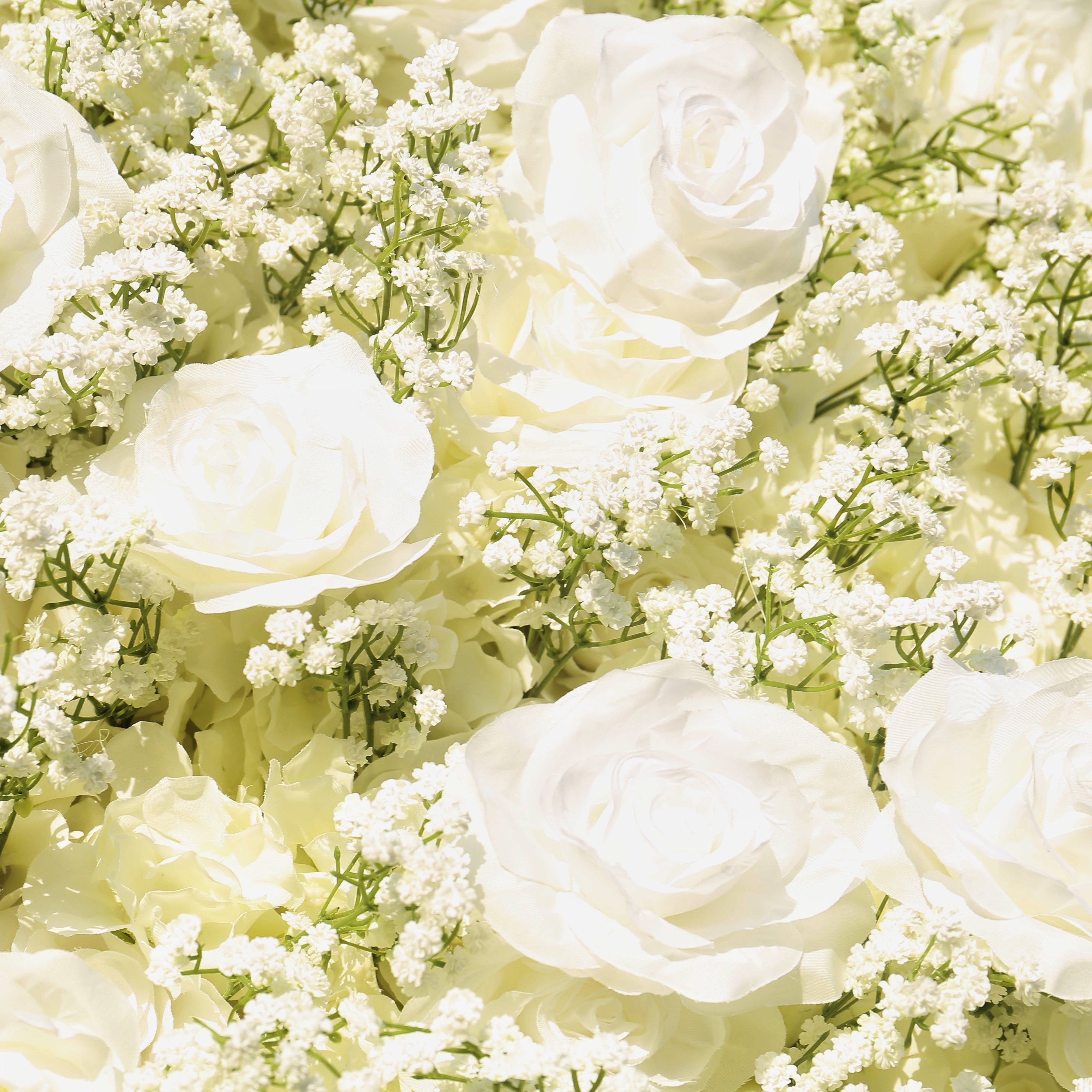 White Fabric Artificial Flower Wall Arch Wedding Birthday Party Decor ACAW-011