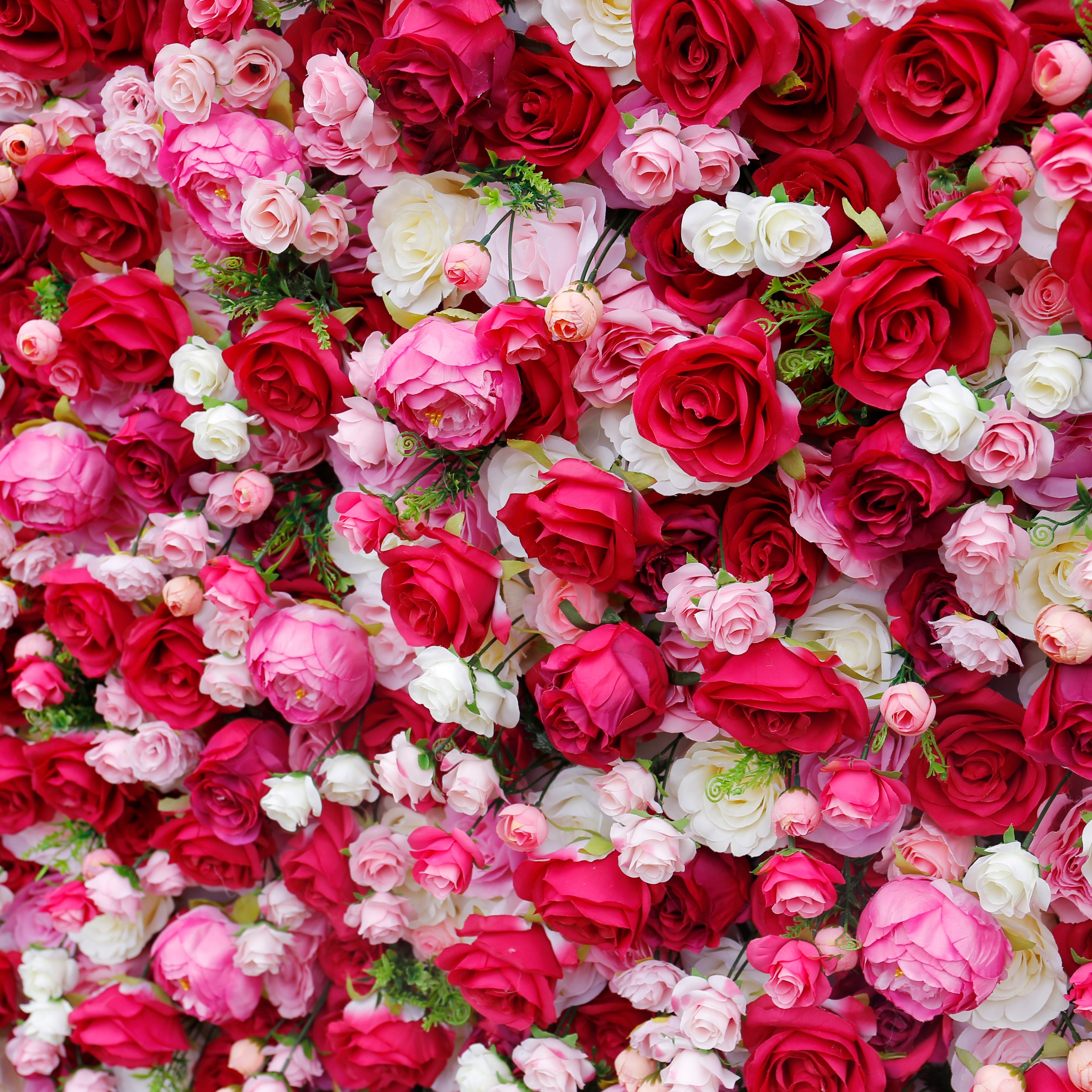 5D Artificial Red Mixed Roses Roll Up Curtain Wedding Flower Wall ACFW-016