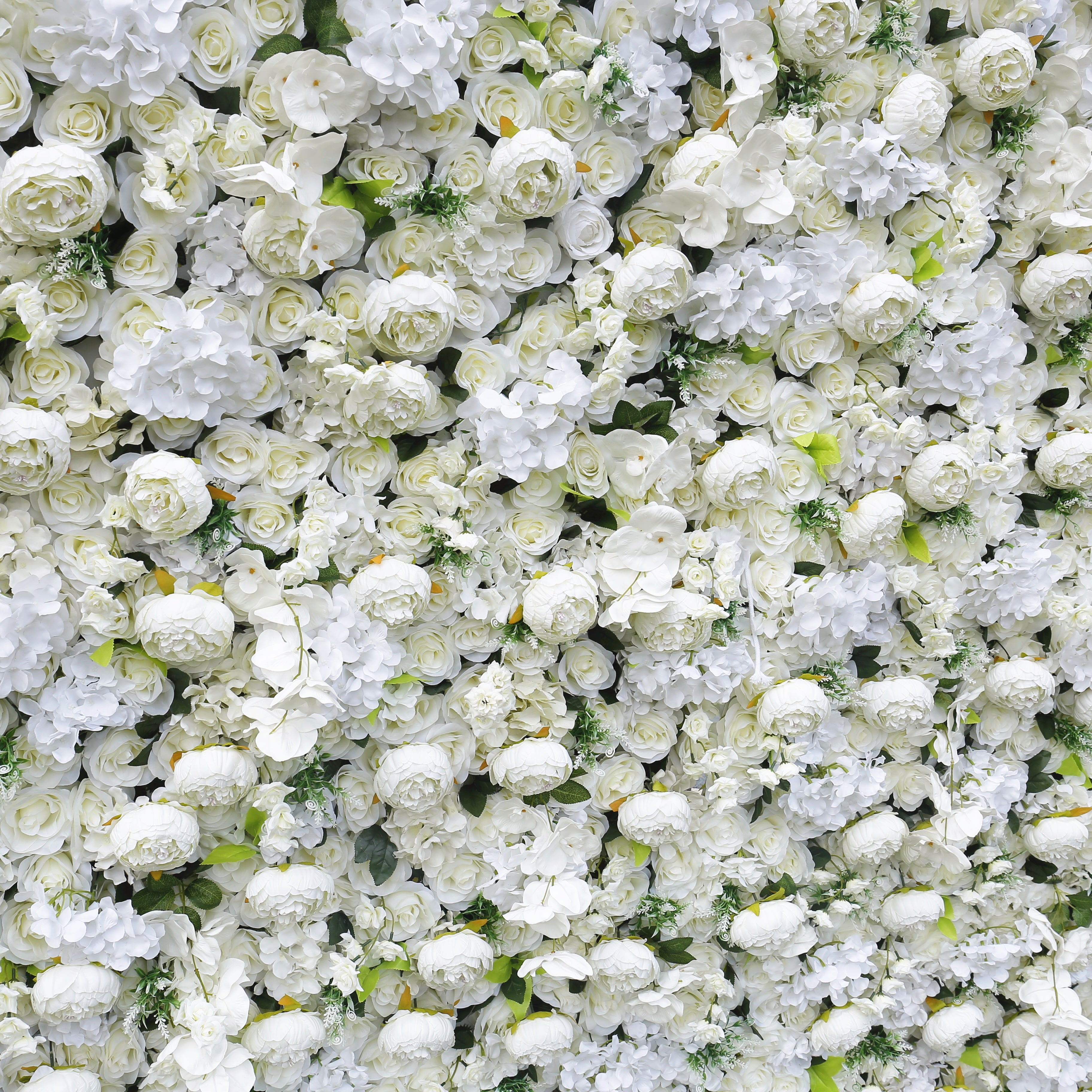 Handmade Cloth White Hydrangea & Rose Wedding Artificial Floral Wall ACFW-024