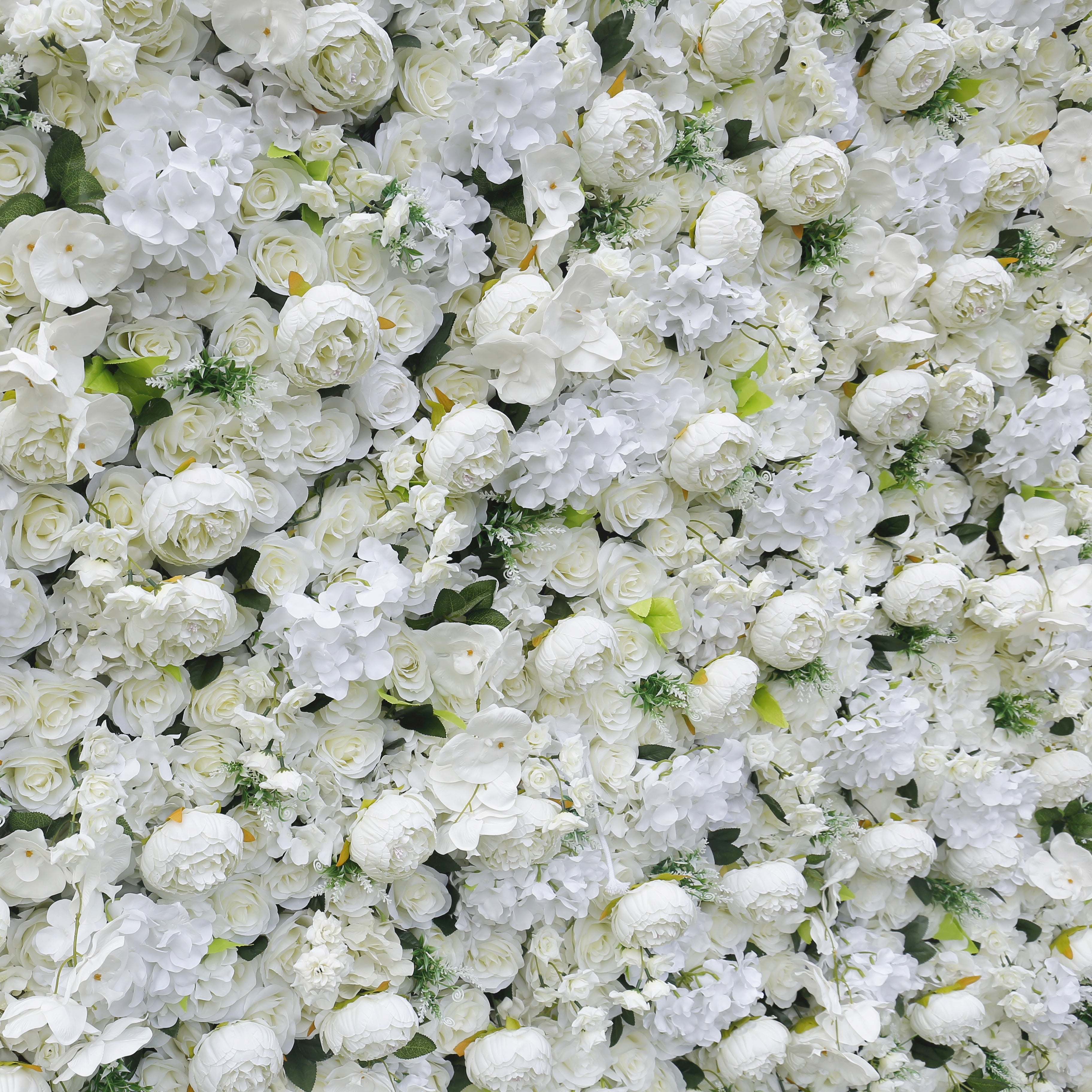 Handmade Cloth White Hydrangea & Rose Wedding Artificial Floral Wall ACFW-024