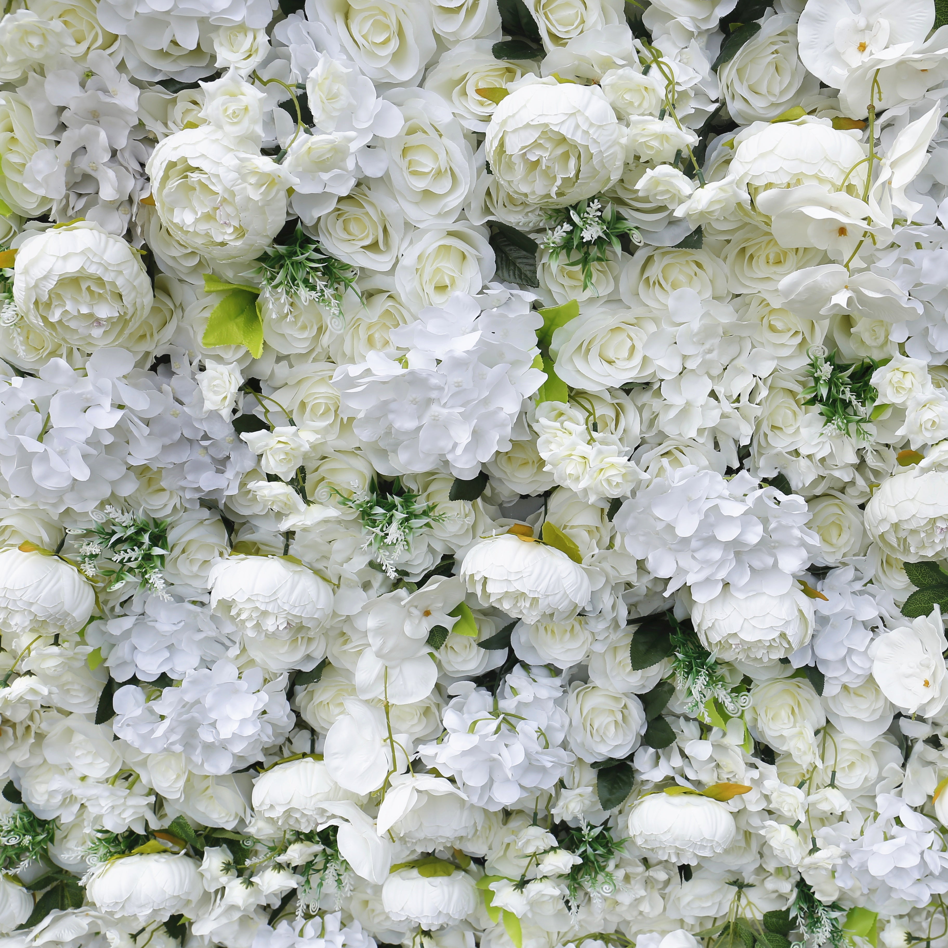 Handmade Cloth White Hydrangea & Rose Wedding Artificial Floral Wall ACFW-024