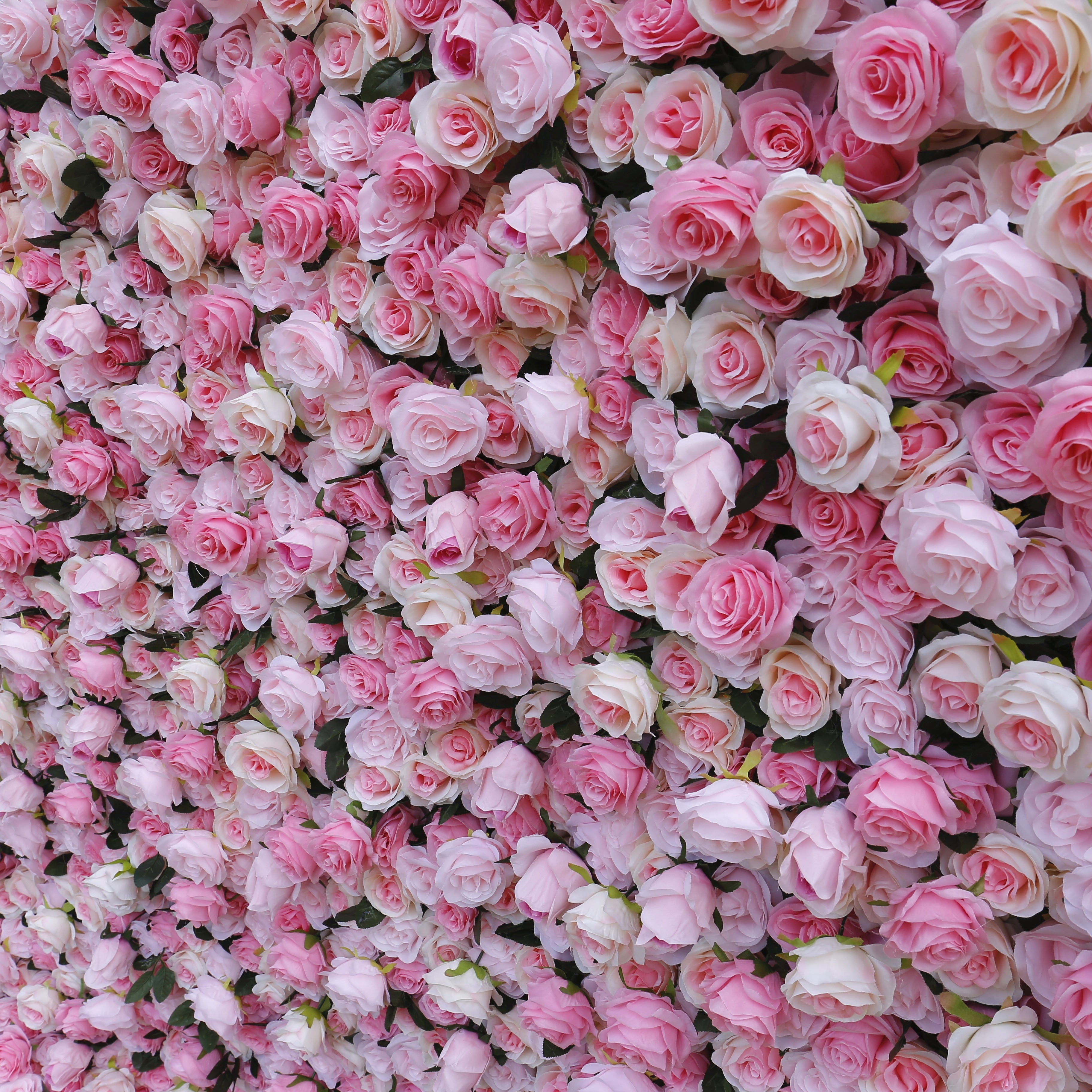 Silk Pink Rose 5D Roll-Up Artificial Flower Wall Events Decor ACFW-040