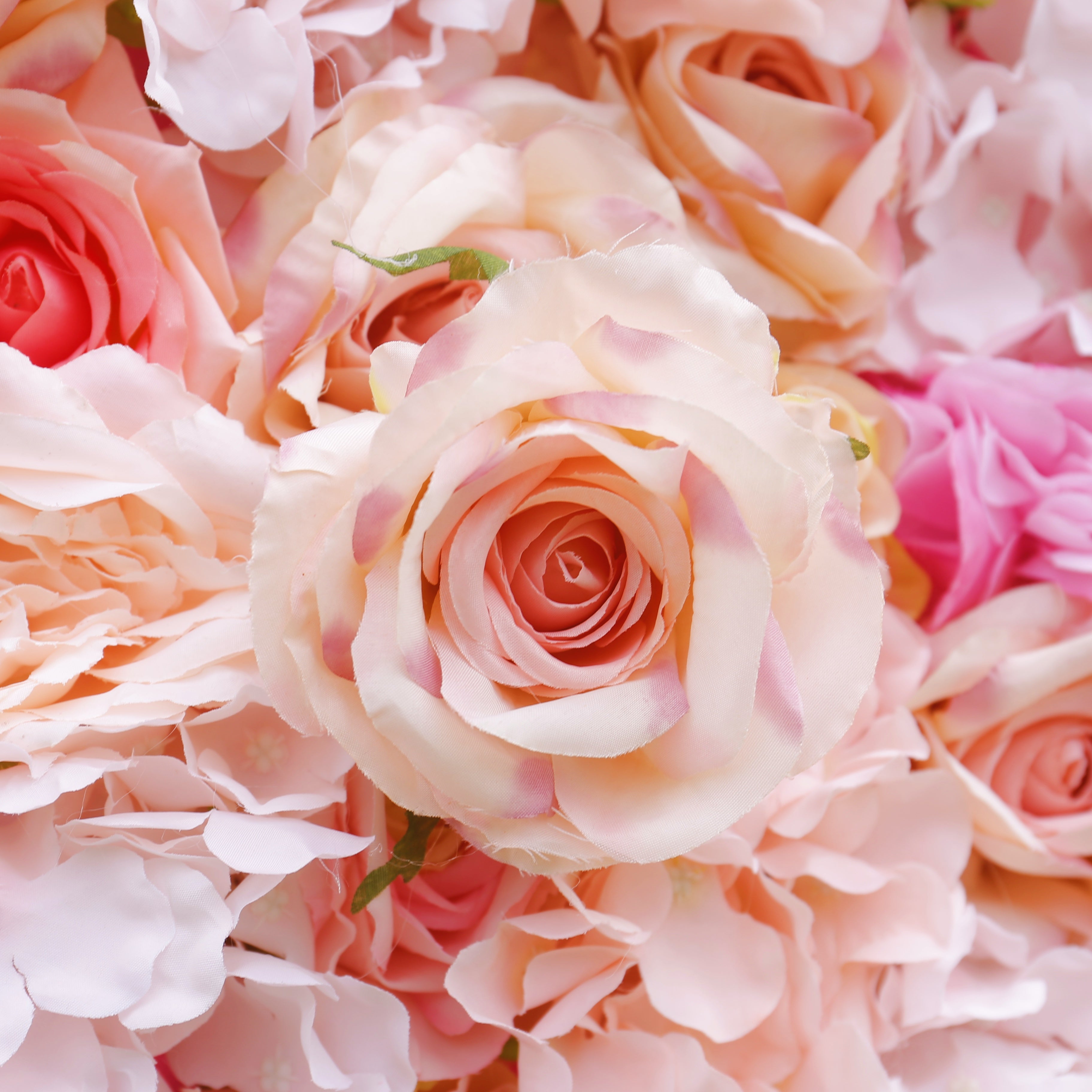 5D Pink Mixed Fabric Flowers Artificial Flower Wall Events Decor ACFW-118