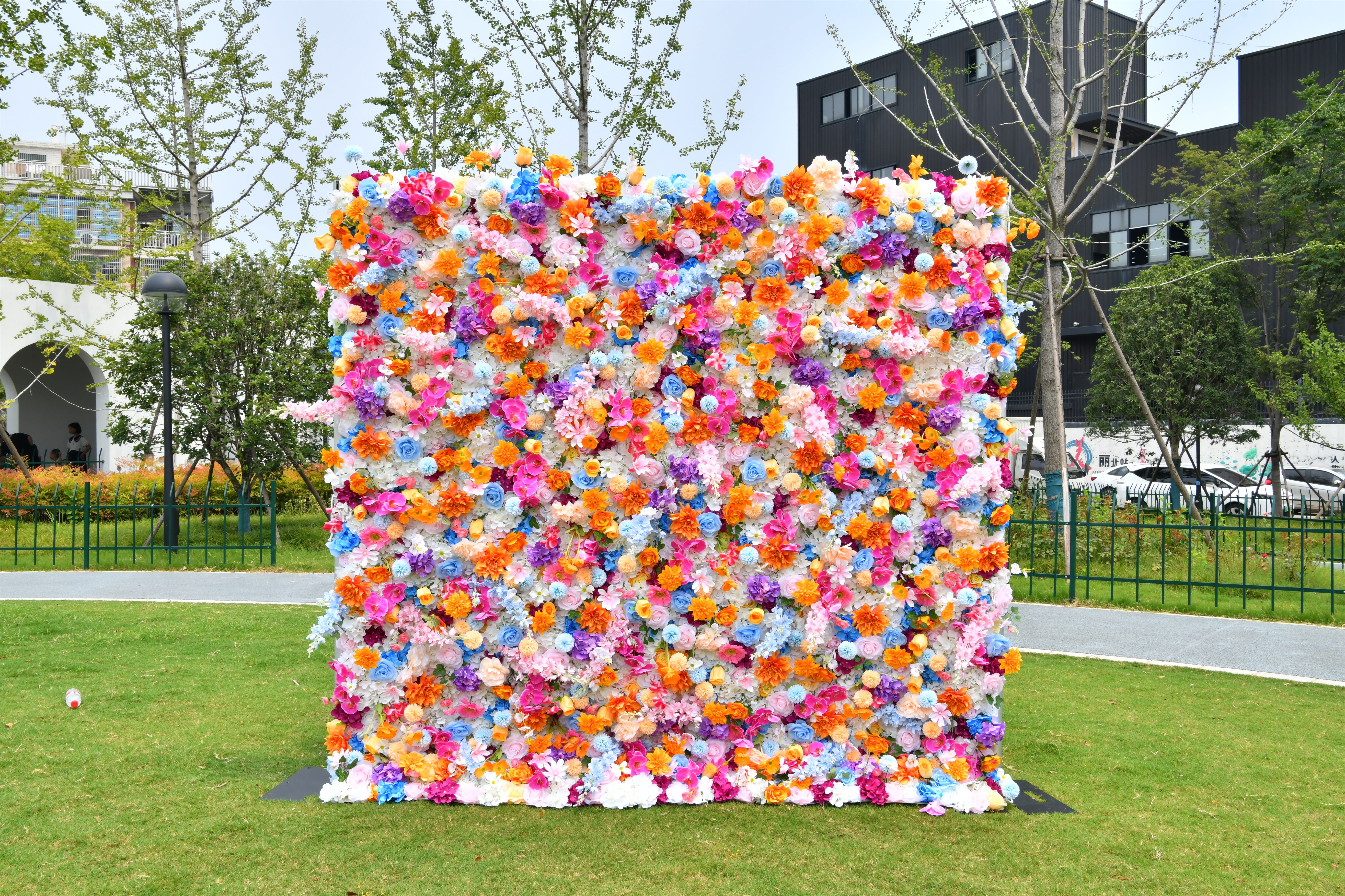 5D Colorful Mixed Flowers Artificial Cloth Floral Wall Backdrop ACFW-120