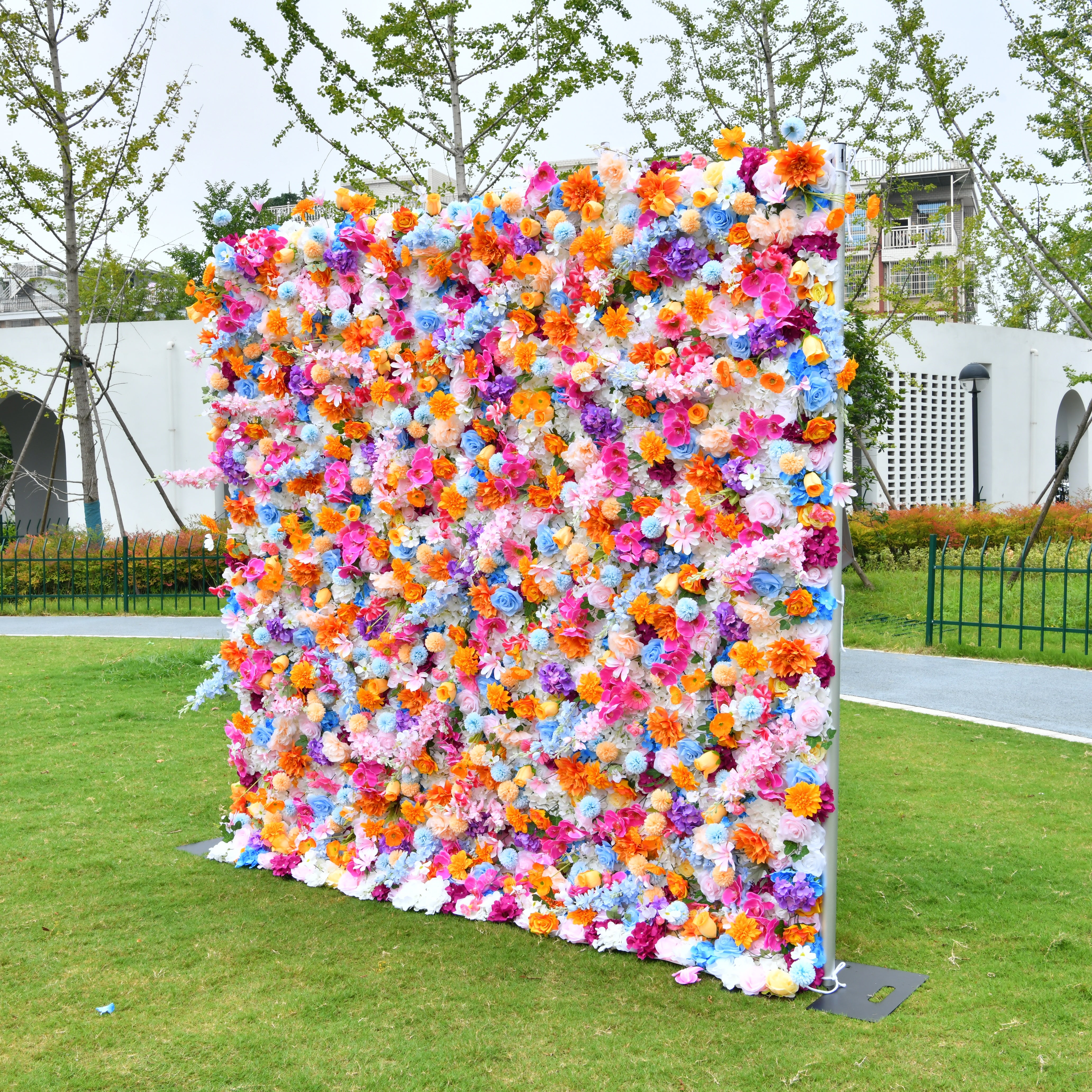 5D Colorful Mixed Flowers Artificial Cloth Floral Wall Backdrop ACFW-120