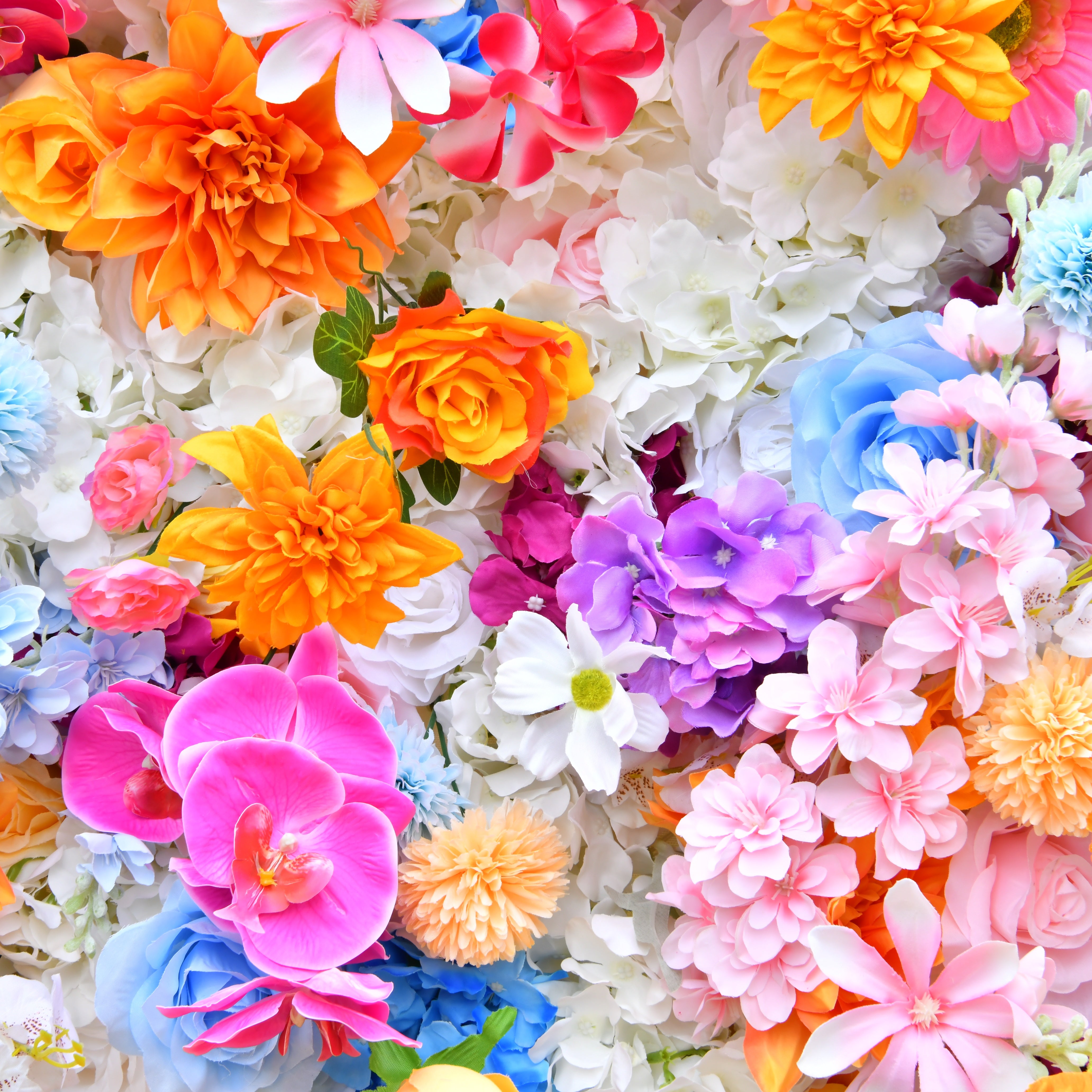 5D Colorful Mixed Flowers Artificial Cloth Floral Wall Backdrop ACFW-120