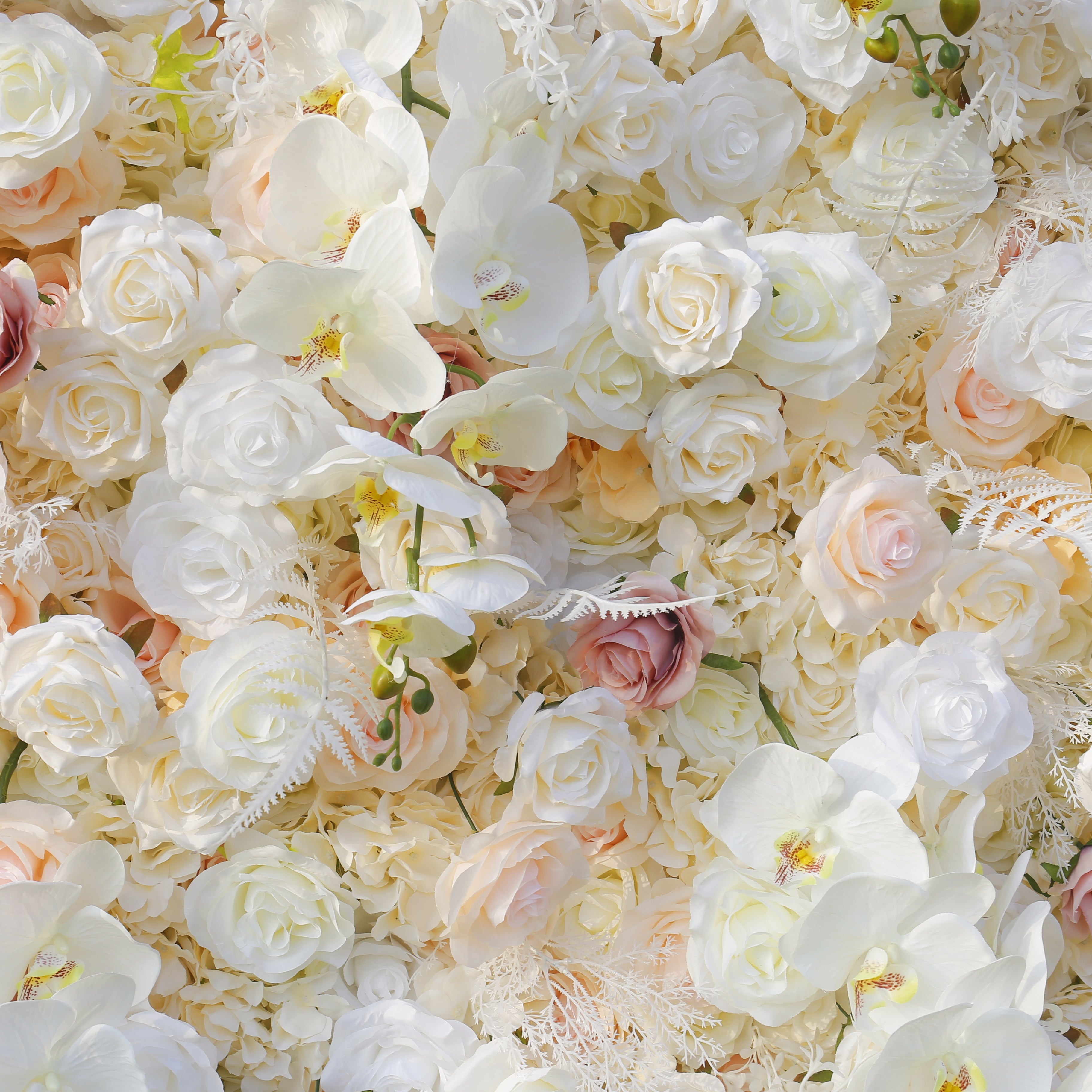 White Pink 5D Fabric Roll Up Flower Wall Backdrop Wedding Decor ACFW-125