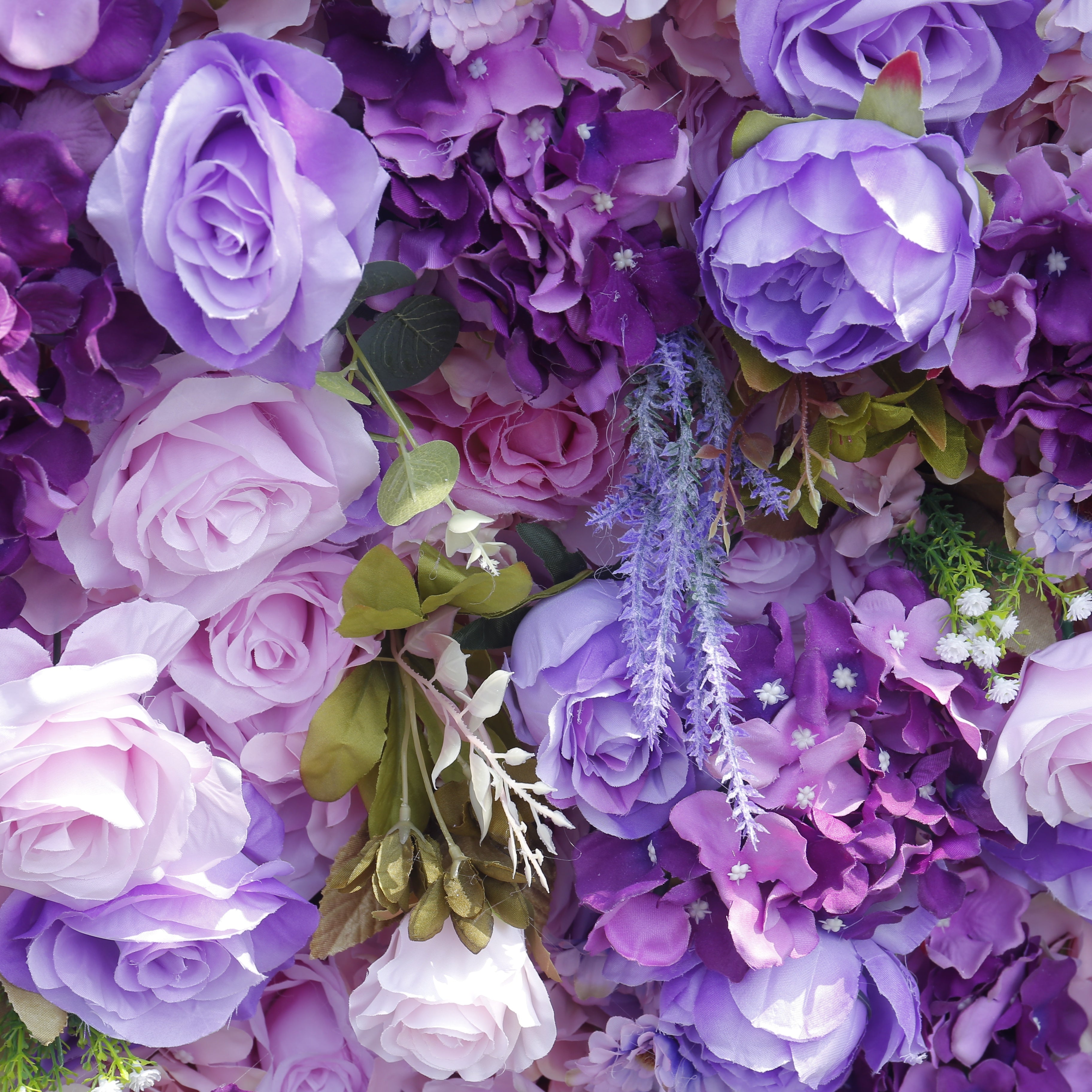 Handmade Artificial Cloth Purple Silk Flower Wall Event Decor ACFW-148