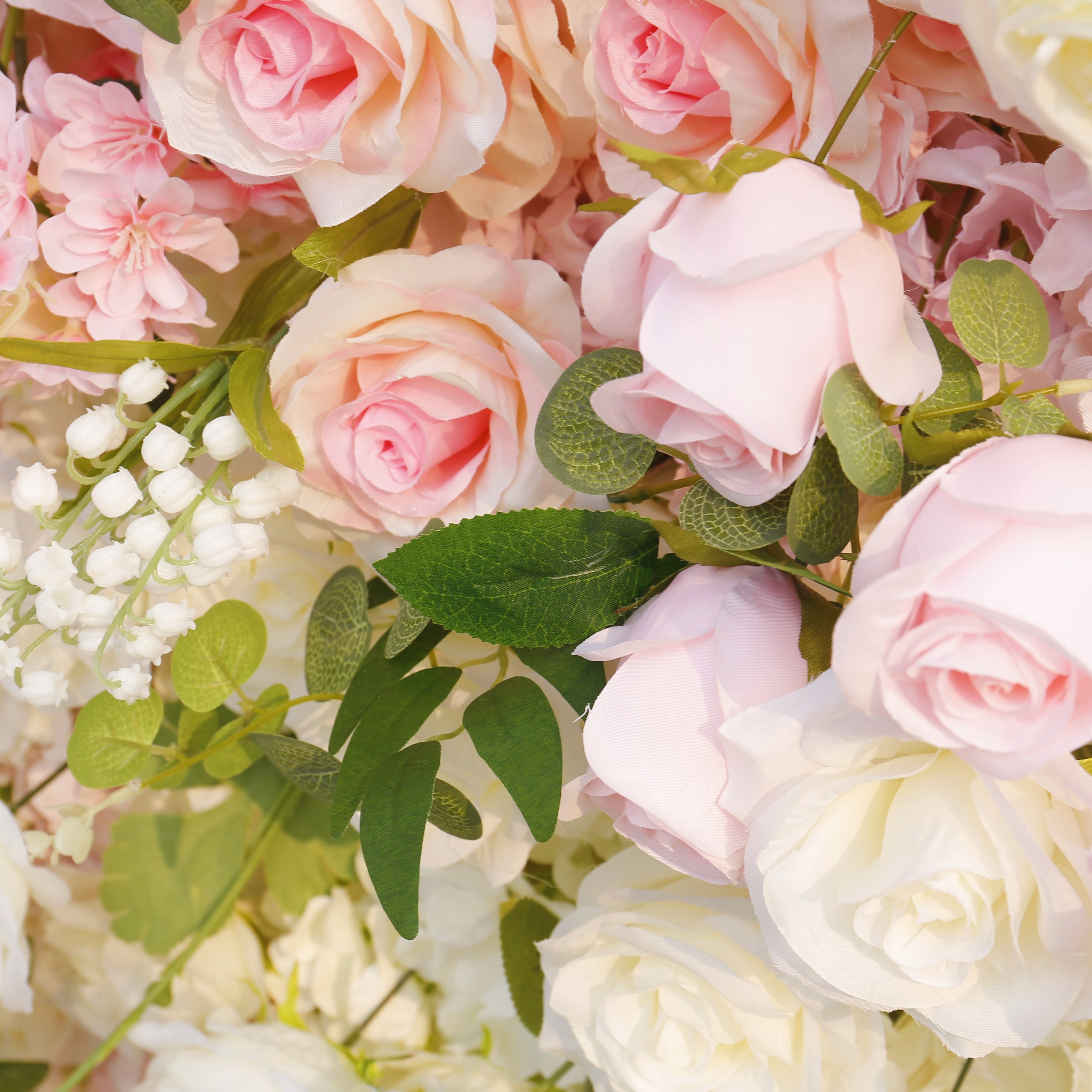 5D Artificial White Pink Rose Hanging Flower Wall Events Decor ACFW-160