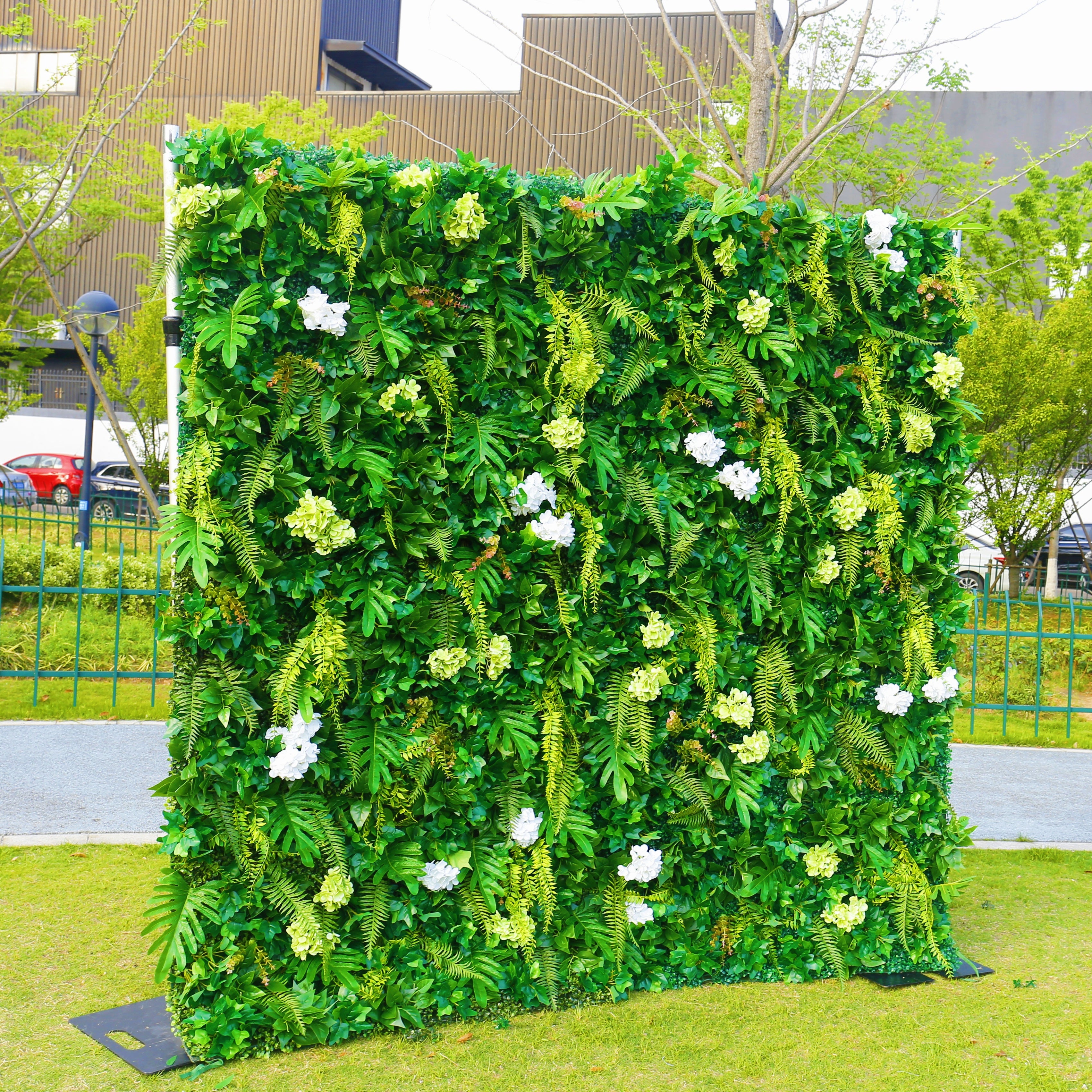 8ft Greenery Fabric Artificial Forest Roll Up Flower Wall ACFW-163