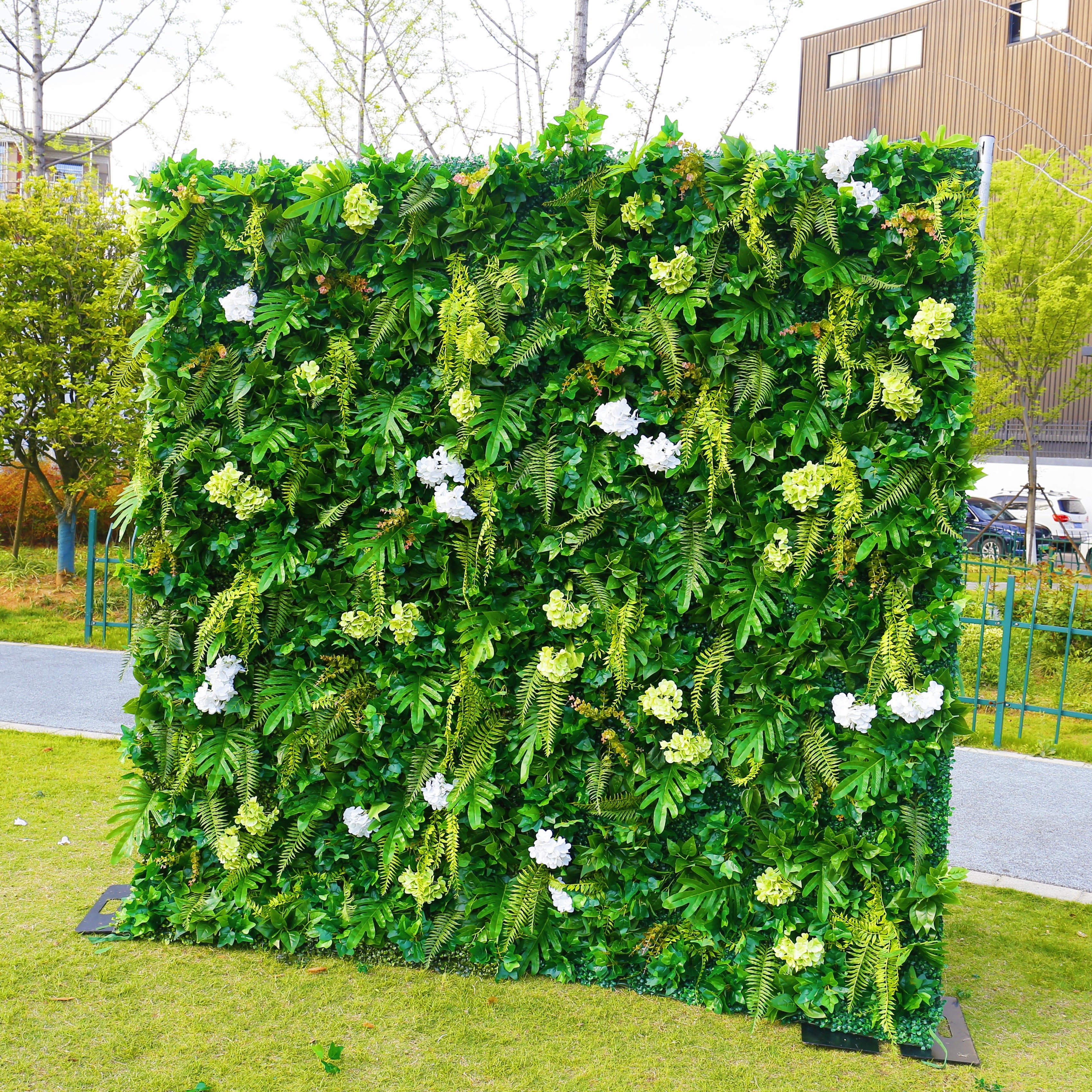 8ft Greenery Fabric Artificial Forest Roll Up Flower Wall ACFW-163