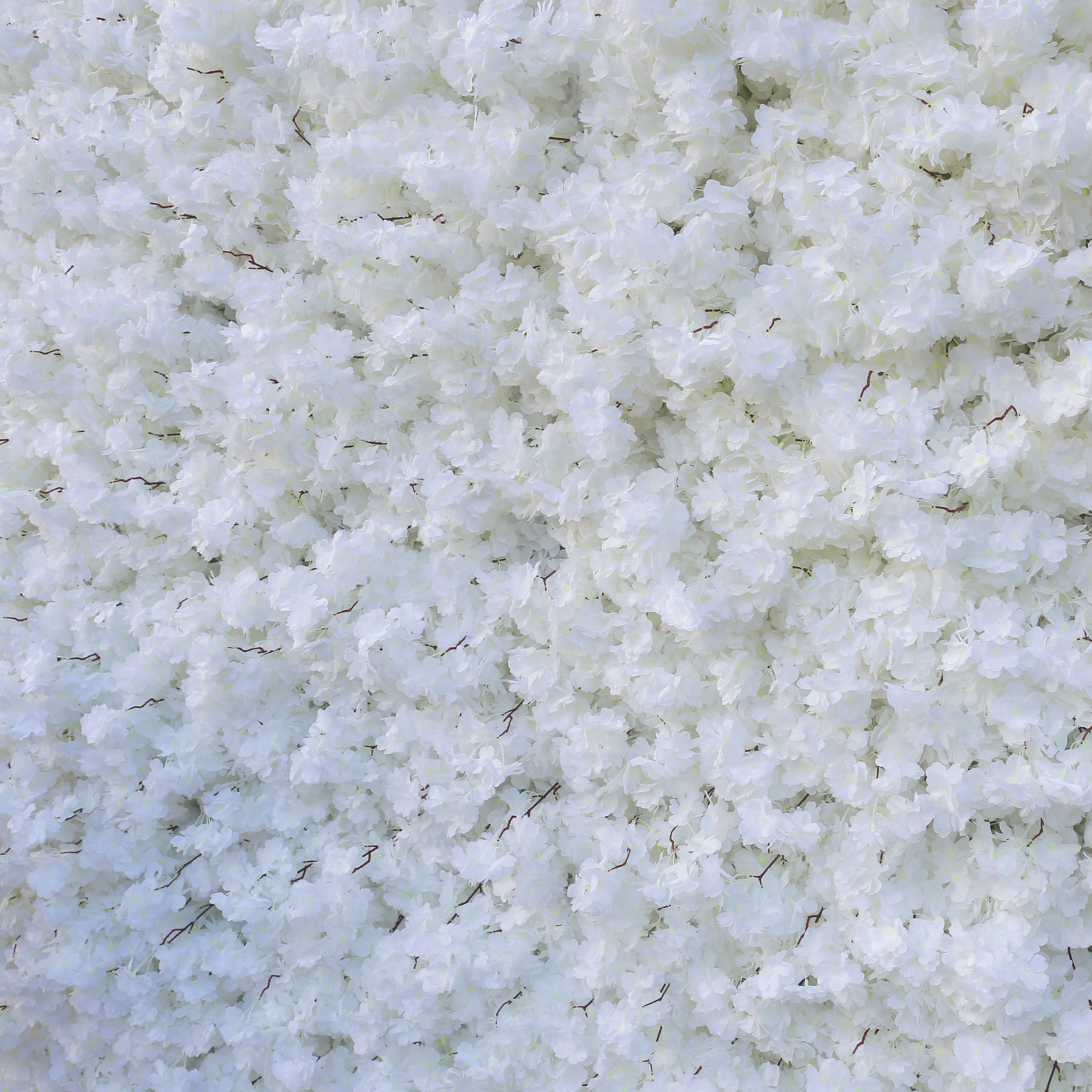 Pink & White Cherry Blossom Fabric Wall Rolling Up Flower Backdrop ACFW-142