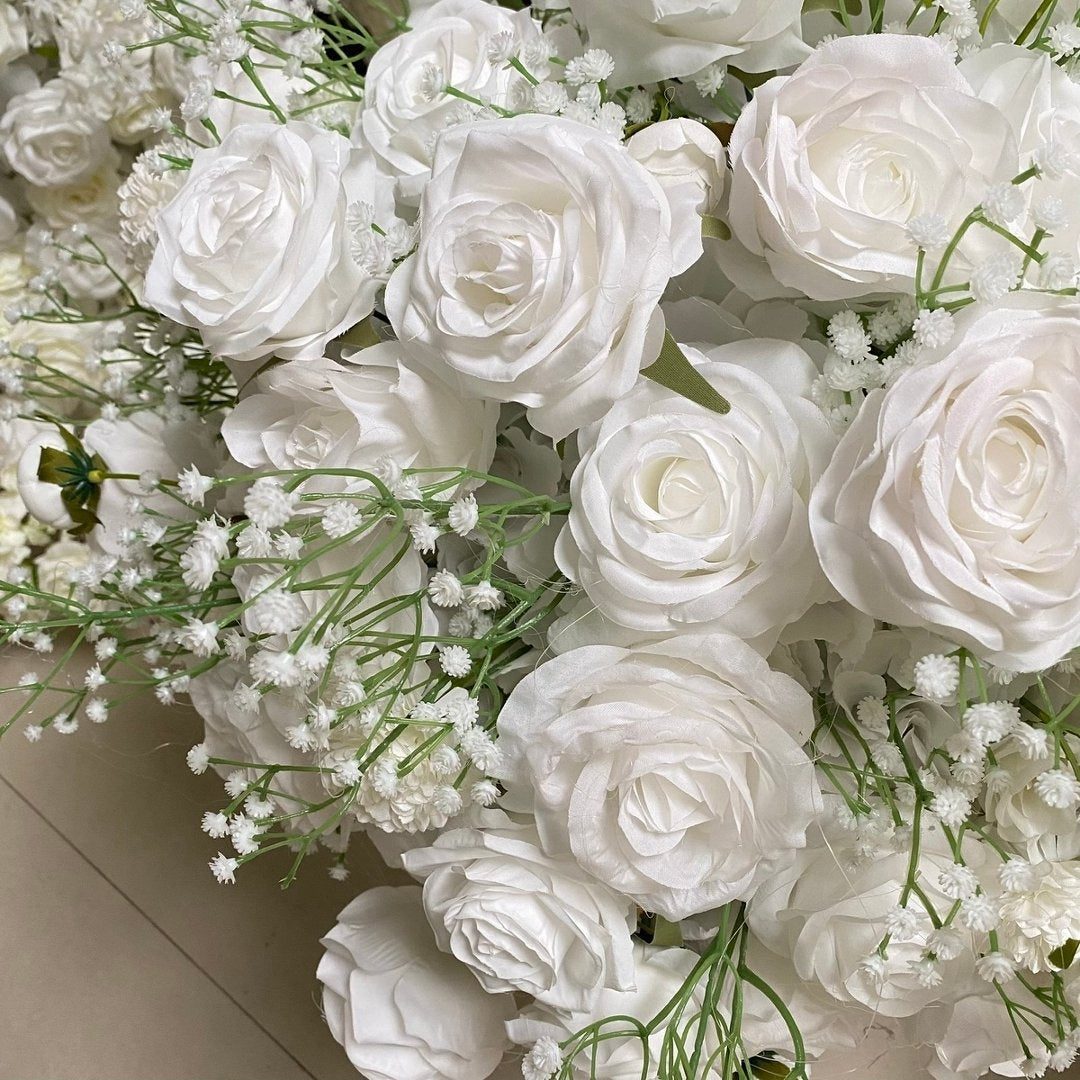 Elegant White Rose Floral Centerpiece for Wedding Ceremony Decor ADFC-022