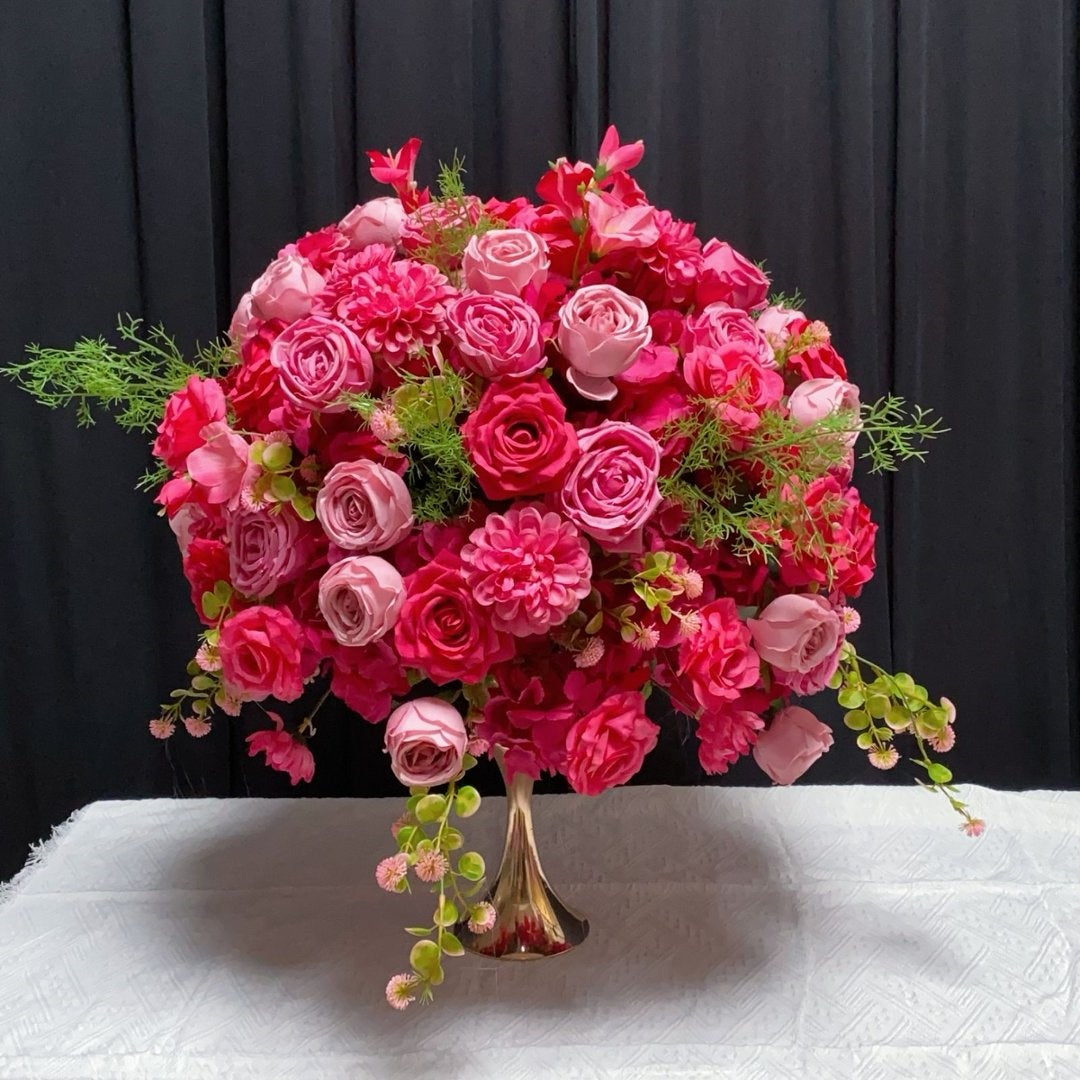 Pink & Red Rose Floral Centerpiece for Wedding Table Decor ADFC-027