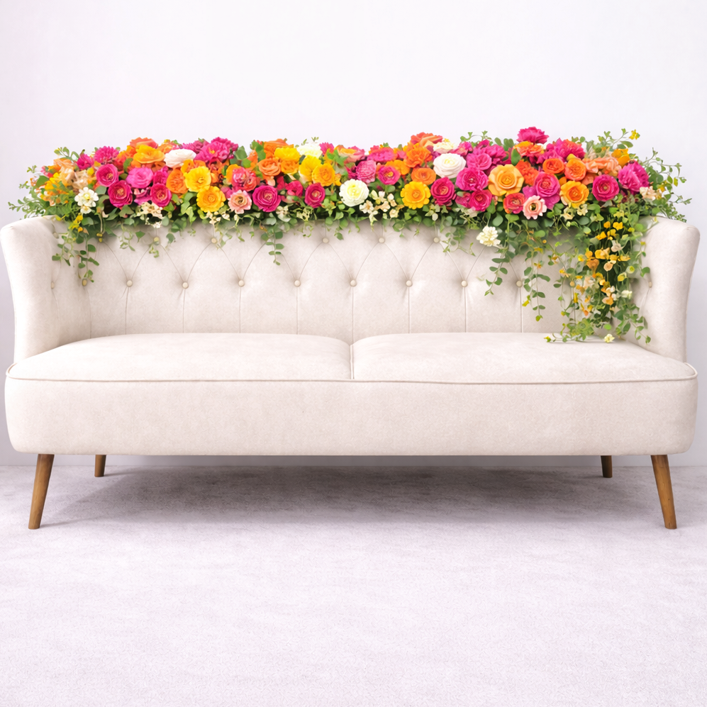 Orange Yellow Flower Wedding Runner Arrangement for Party & Event Backdrop ADFR-003