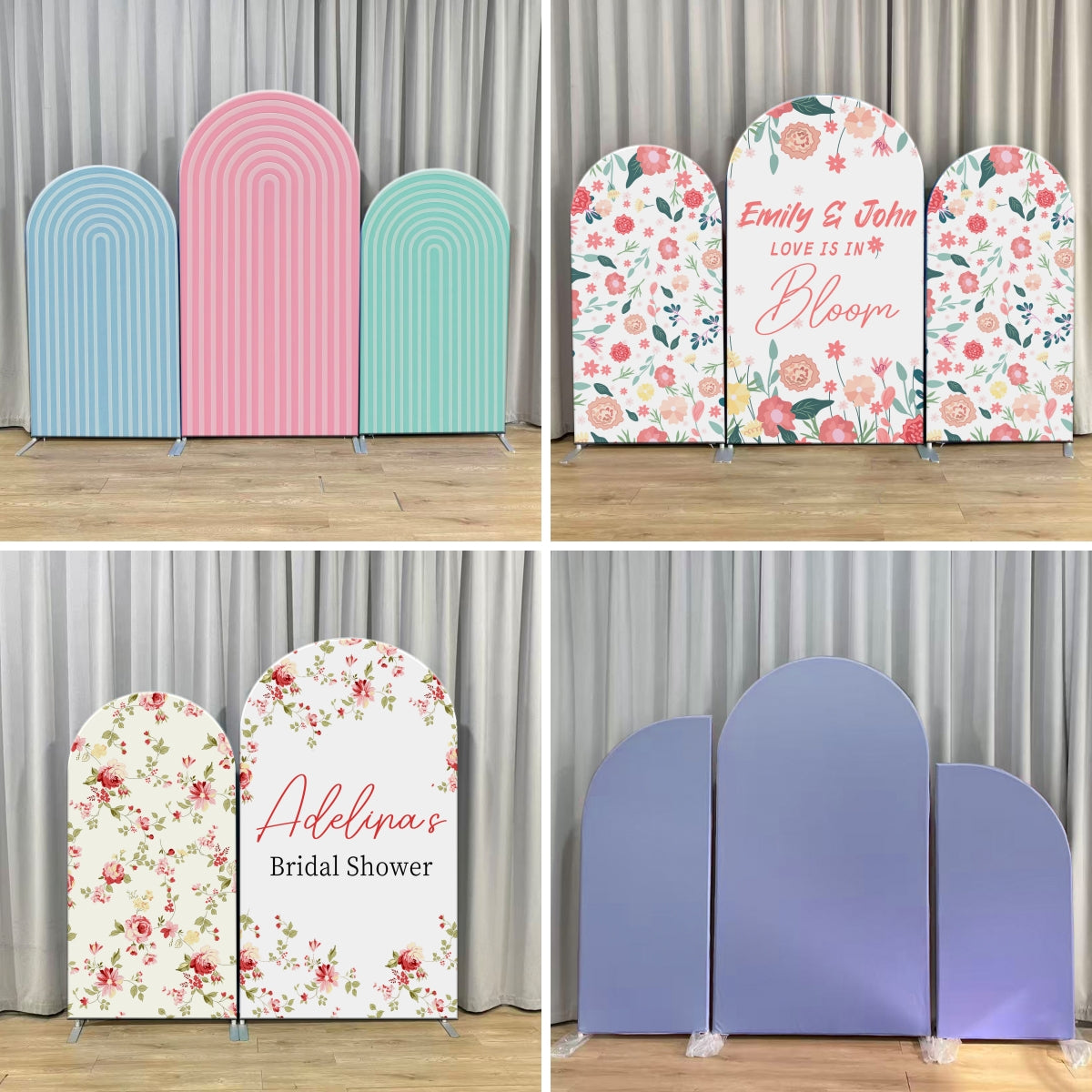 Custom Backdrop Wedding Vibrant Wildflower Arch Backdrop Kit LXX4-115