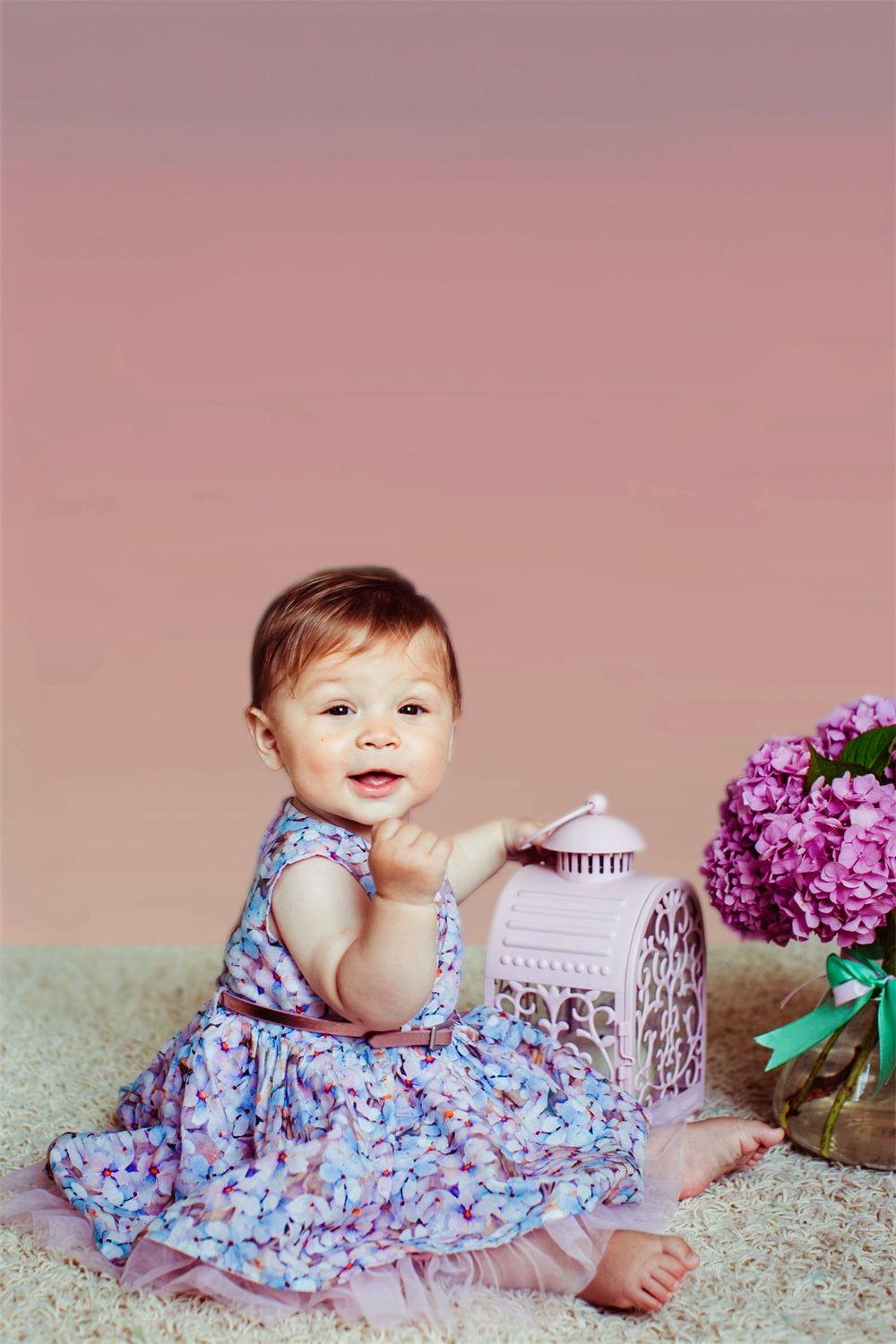 Portrait Studio Backdrops Gradient Pink Purple Blue Backdrop BRP11-608