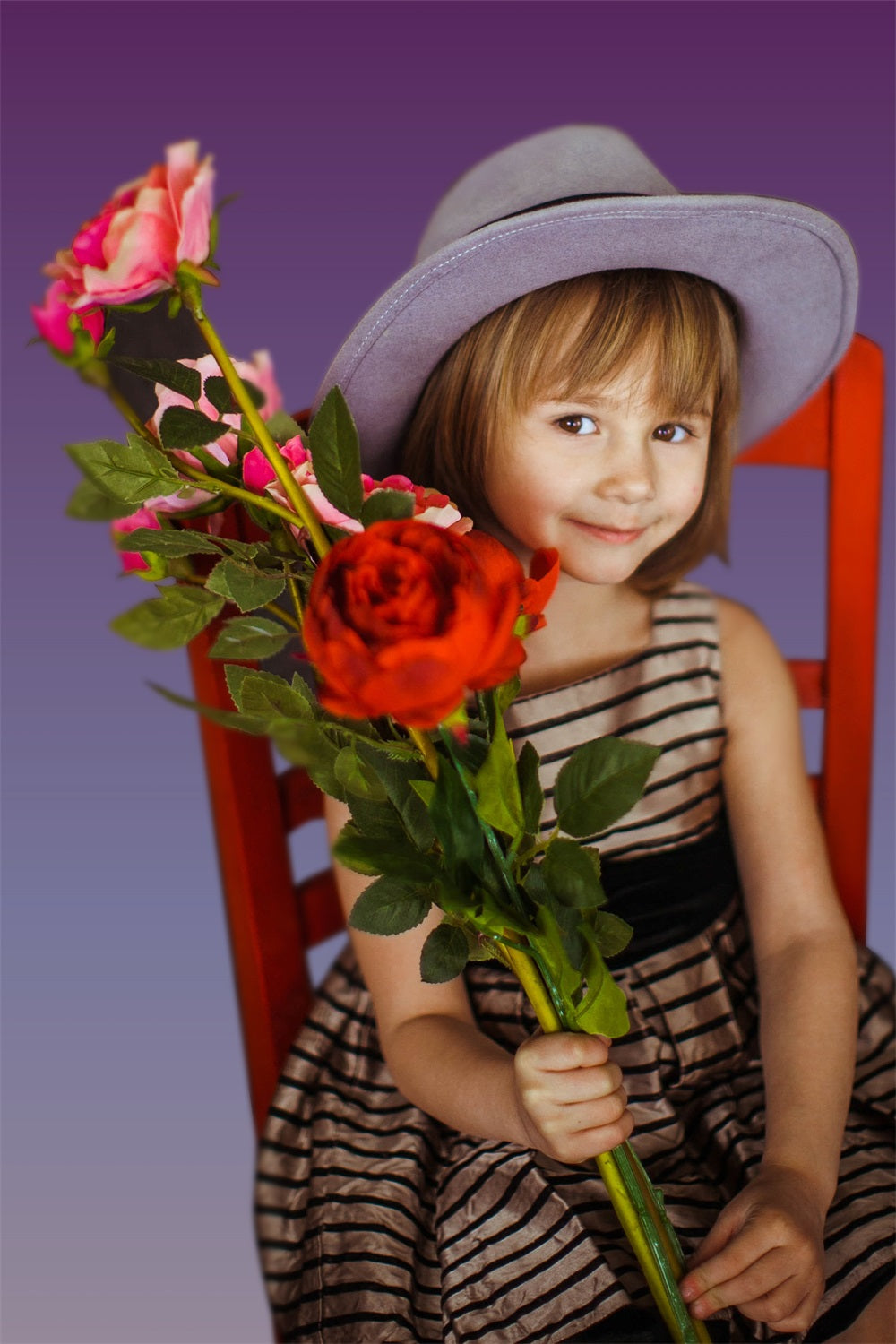 Photography Portrait Backdrops Ombre Purple Blue Pink Backdrop BRP11-613