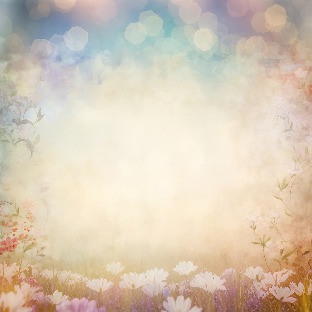 Portrait Studio Backdrop Beige Flower Wall Backdrop BRP11-637