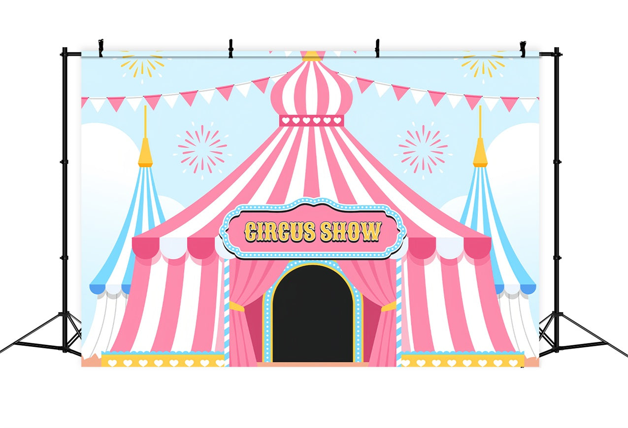 Circus Backdrops Pink Fairytale Tent Carnival Backdrop BRP1-168