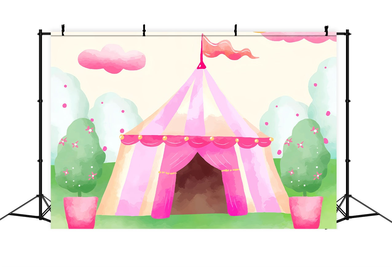 Circus Photography Backdrop Rainbow Dream Fair Tent Backdrop BRP1-169
