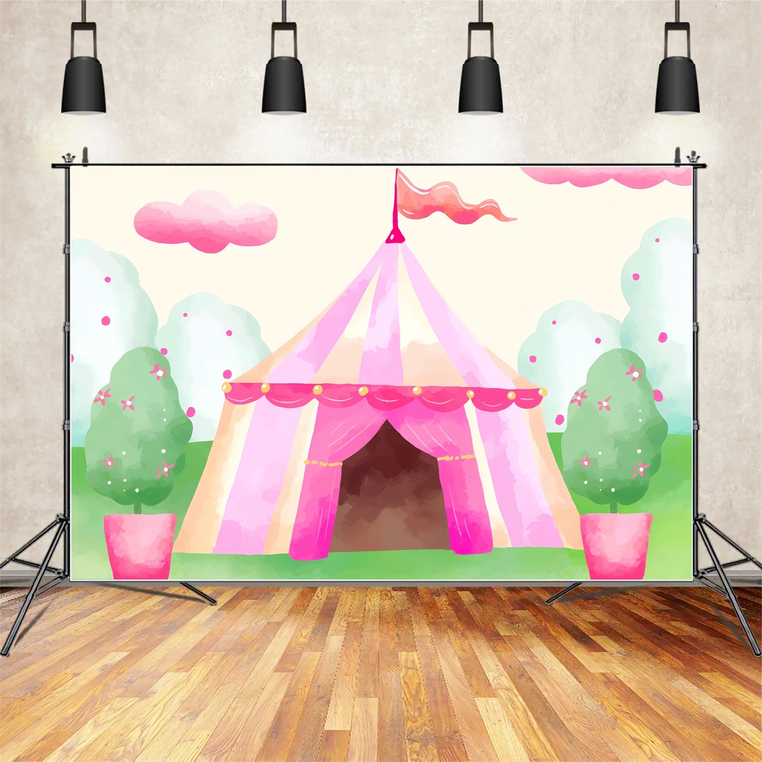 Circus Photography Backdrop Rainbow Dream Fair Tent Backdrop BRP1-169