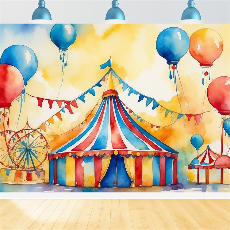Circus Tent Backdrop Carnival Bunting Decorations Backdrop BRP1-170