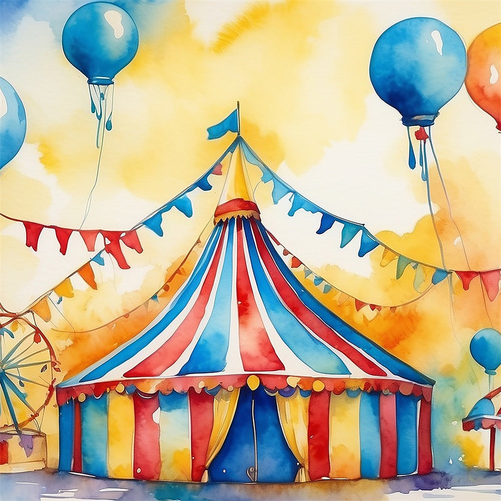 Circus Tent Backdrop Carnival Bunting Decorations Backdrop BRP1-170