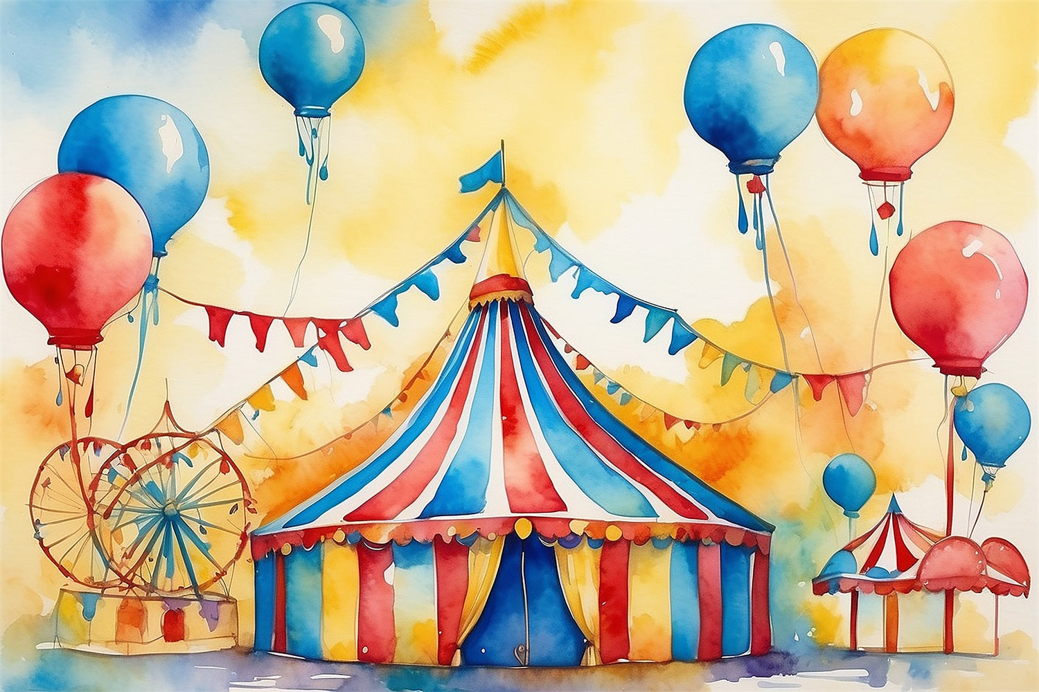Circus Tent Backdrop Carnival Bunting Decorations Backdrop BRP1-170