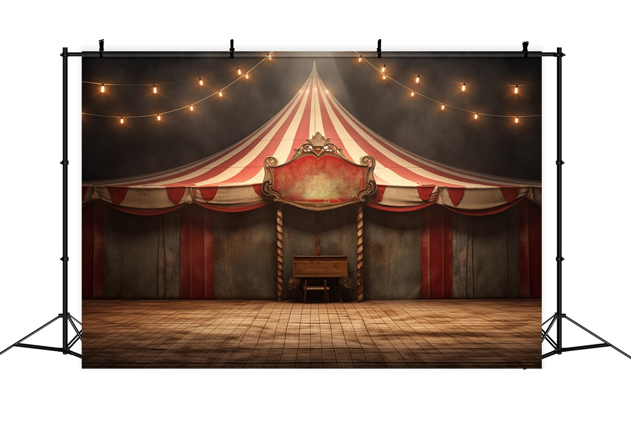 Circus Theme Backdrop Red White Tent Backdrop BRP1-173