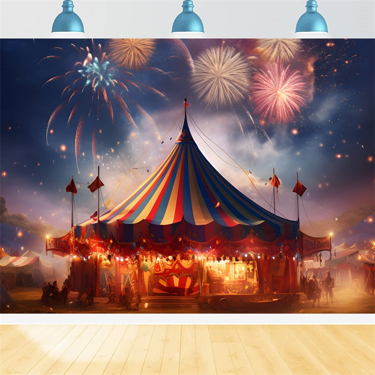 Circus Photo Backdrop Colorful Carnival Tent Firework Backdrop BRP1-179
