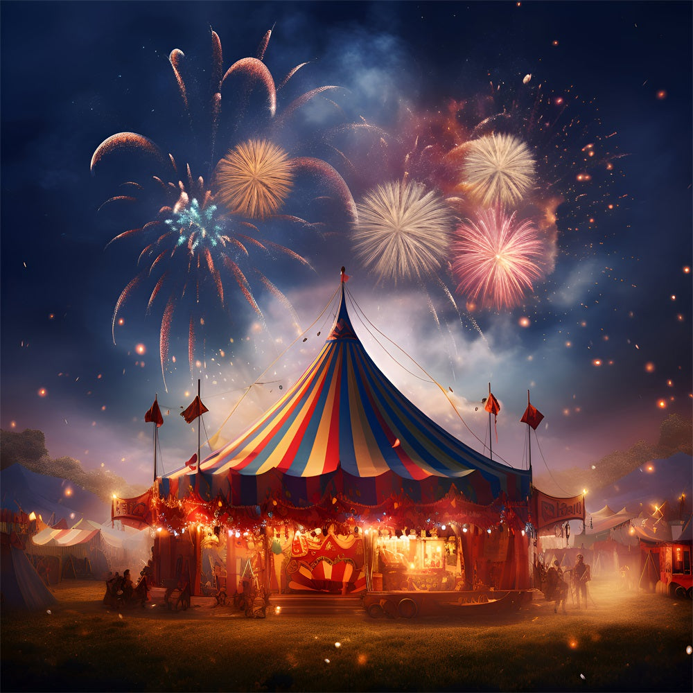 Circus Photo Backdrop Colorful Carnival Tent Firework Backdrop BRP1-179