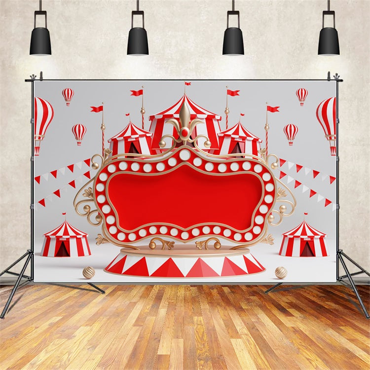 Carnival Tent Backdrop Decoration Stage Red Frame Backdrop BRP1-195