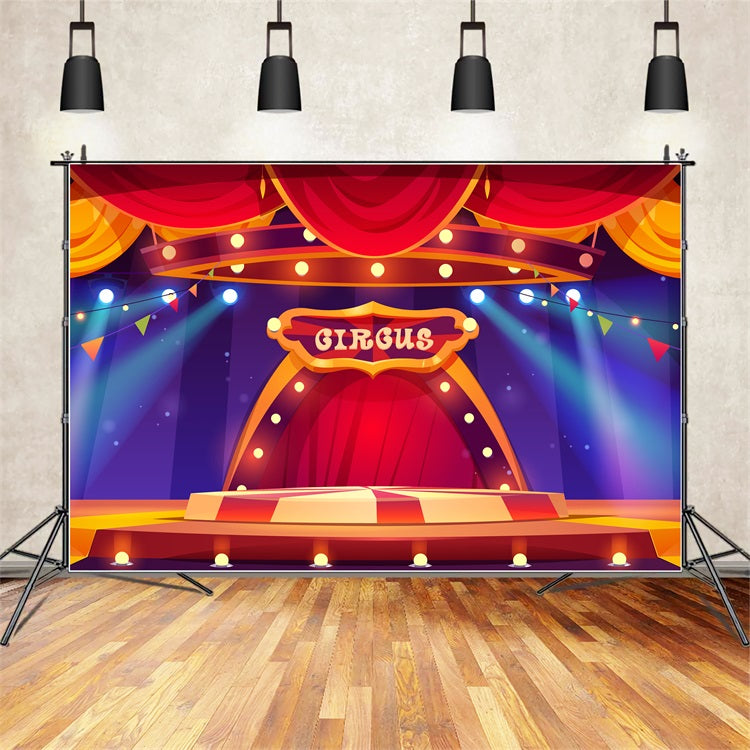 Circus Carnival Backdrop Theme Colorful Spotlight Backdrop BRP1-199