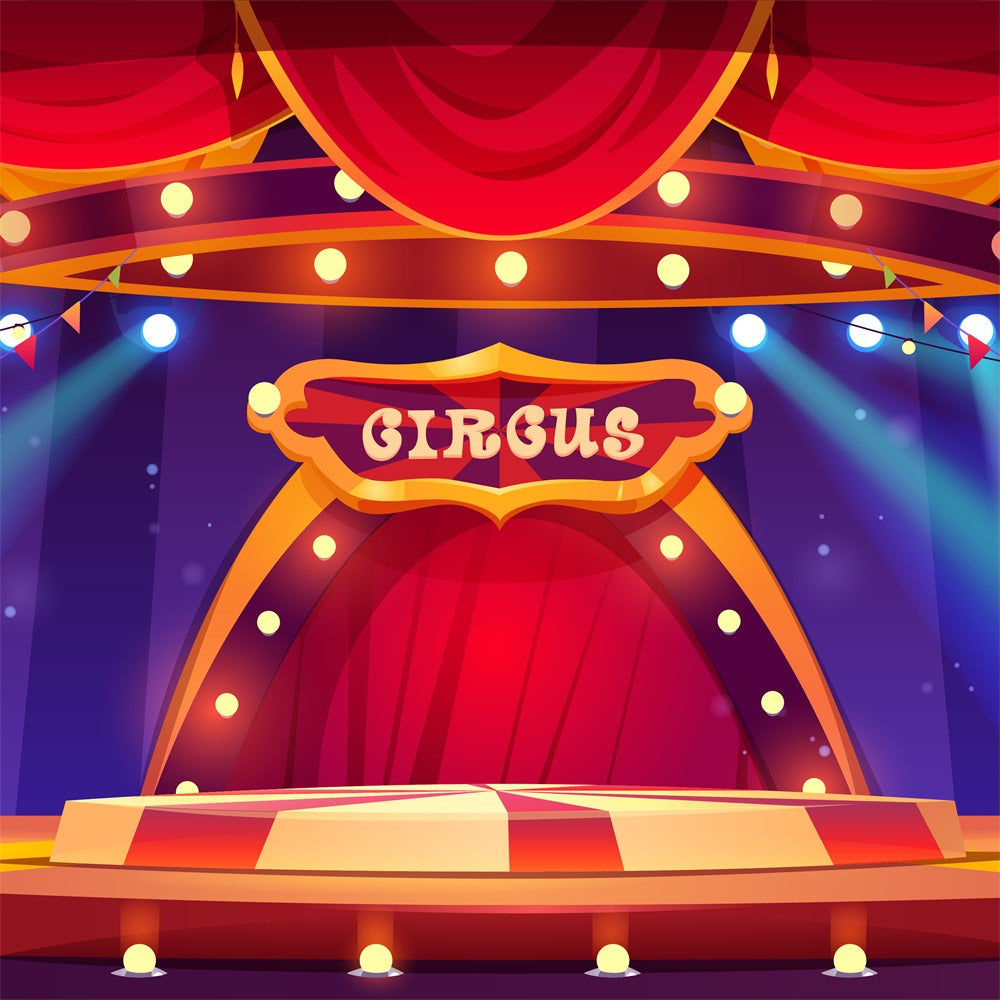 Circus Carnival Backdrop Theme Colorful Spotlight Backdrop BRP1-199