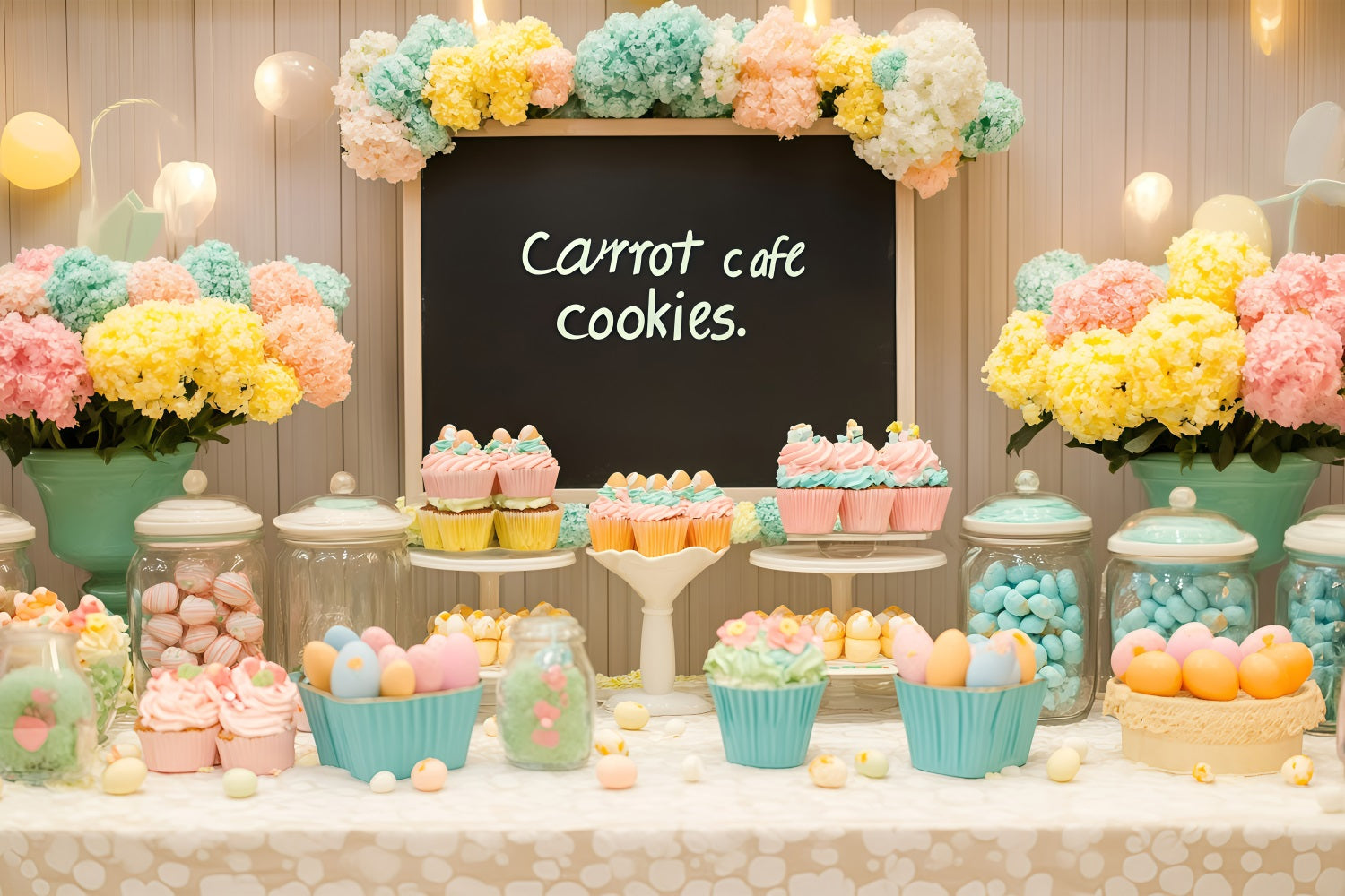Easter Backdrops Pictures Sweet Treats Flower Decor Backdrop BRP1-298