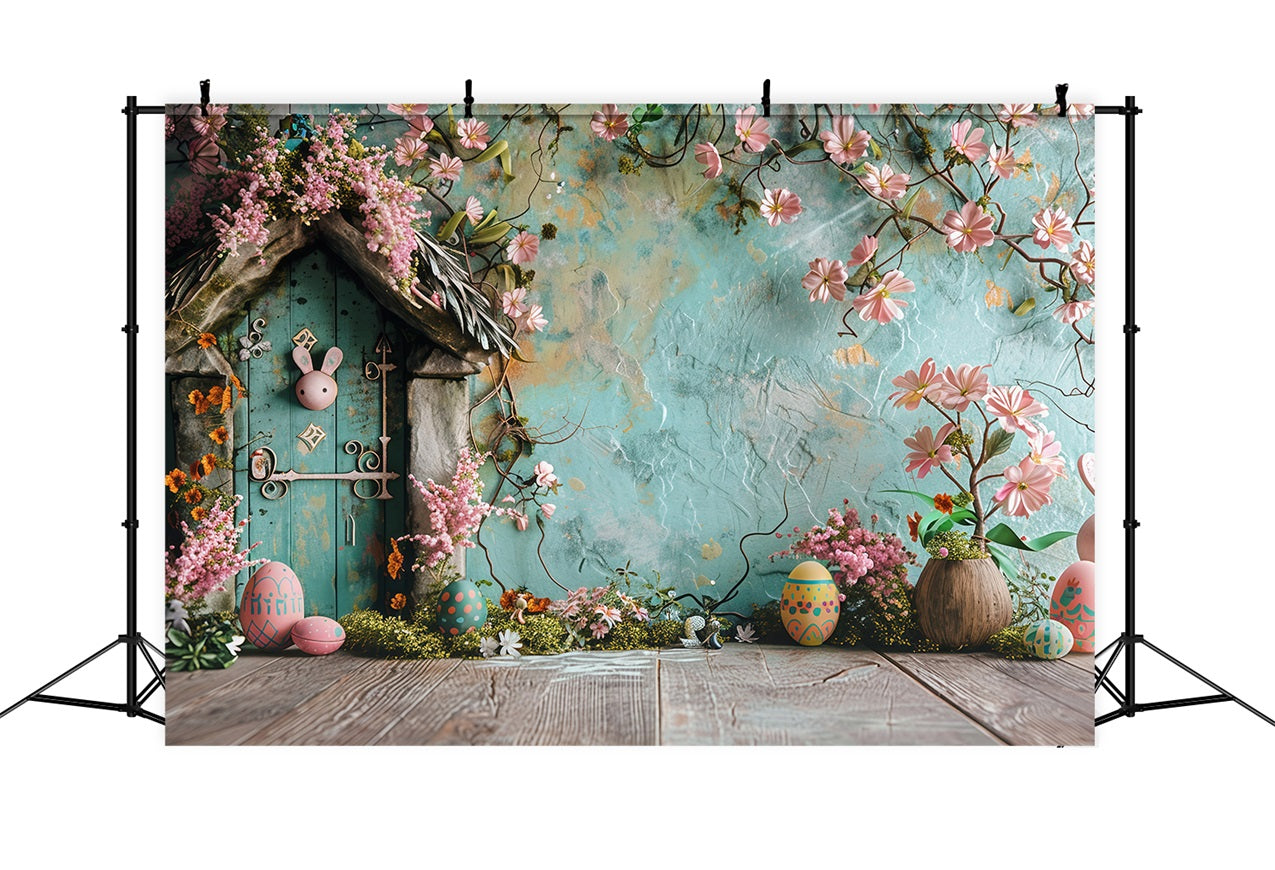 Easter Picture Backdrops Bunny Door Egg Display Backdrop BRP1-300