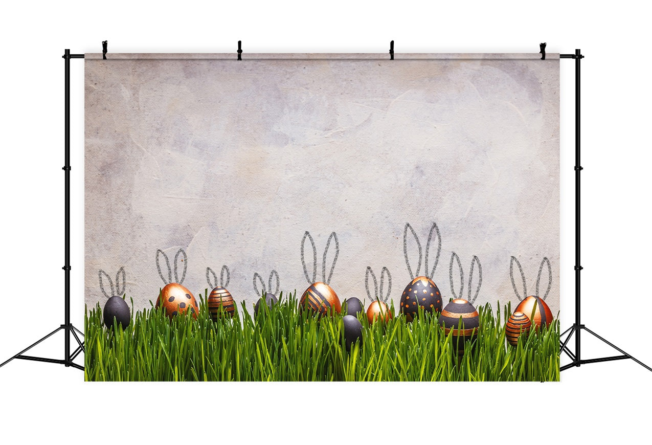 Backdrops Easter Pictures Magic Bunny Ears Egg Scene Backdrop BRP1-304