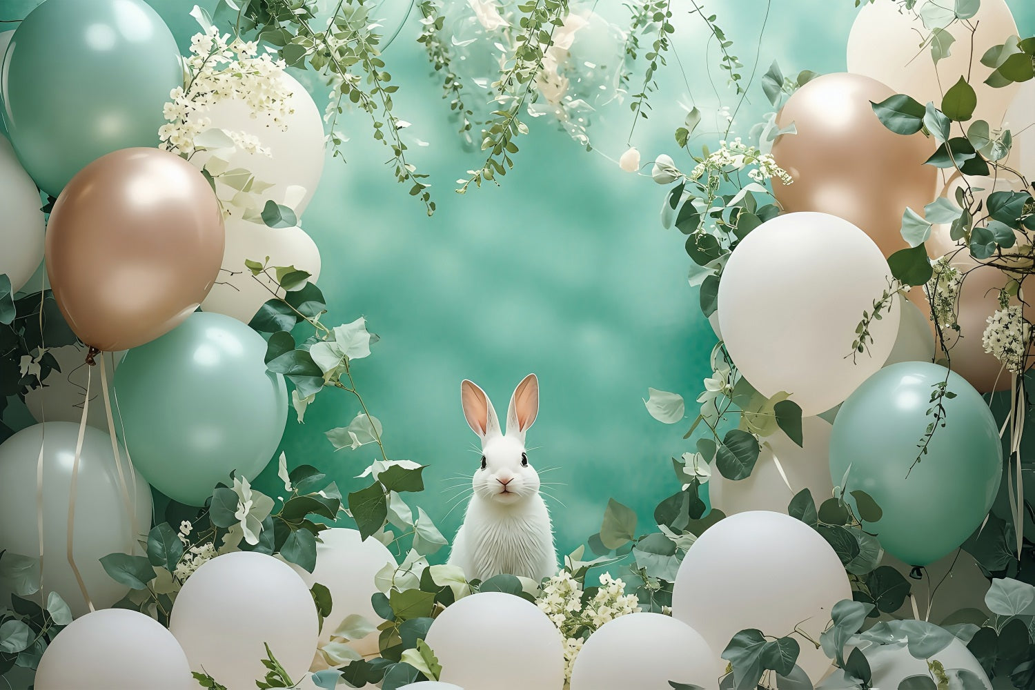 Easter Spring Backdrops Bunny Balloon Photography Backdrop BRP1-305