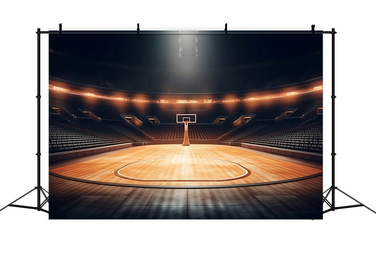 Basketball Court Backdrop Vintage Outdoor Hoop Backdrop BRP1-322